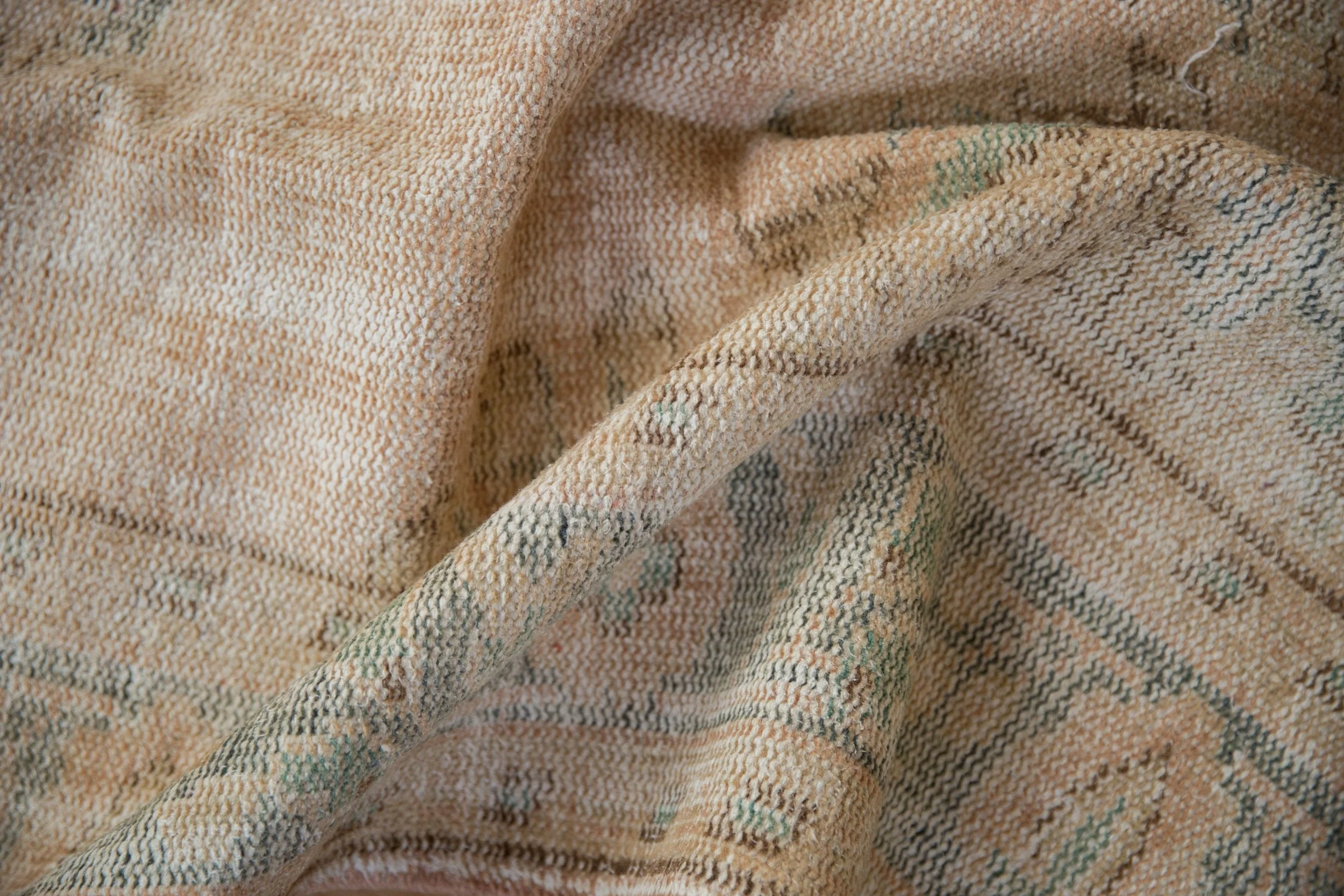 6x9.5 Vintage Distressed Oushak Carpet - Image 8