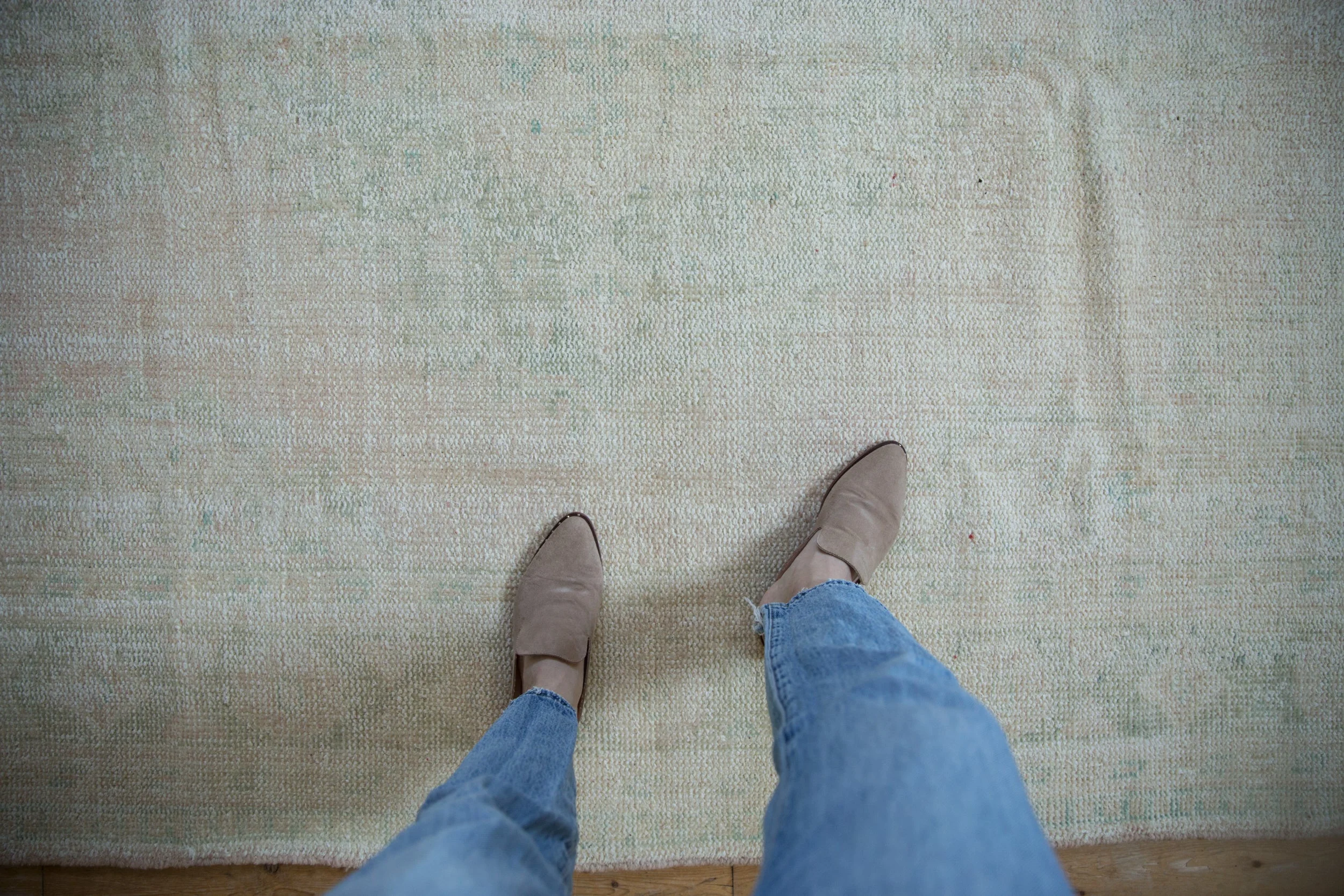 6x9.5 Vintage Distressed Oushak Carpet - Image 2