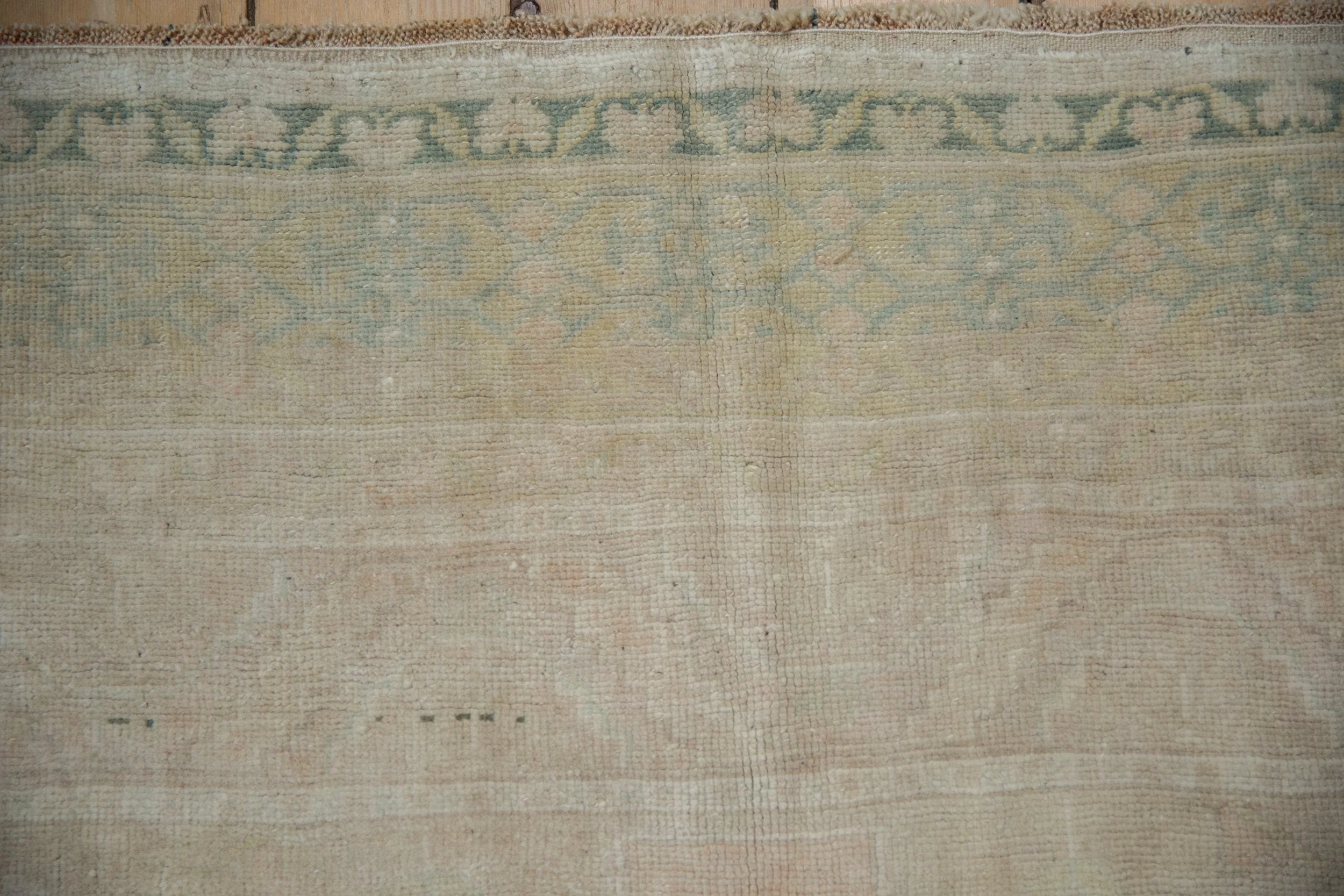 6x9.5 Vintage Distressed Oushak Carpet - Image 4
