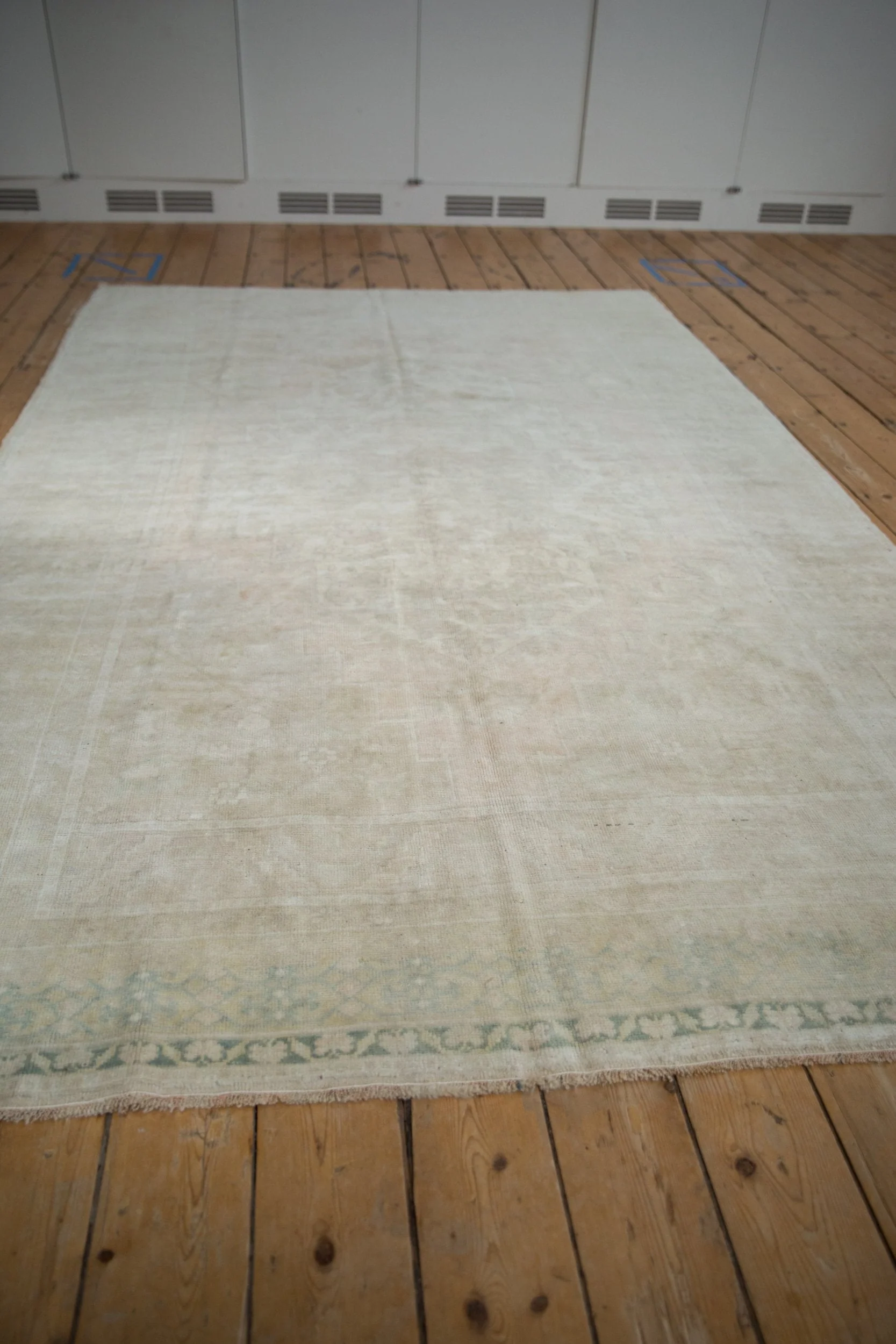 6x9.5 Vintage Distressed Oushak Carpet - Image 5