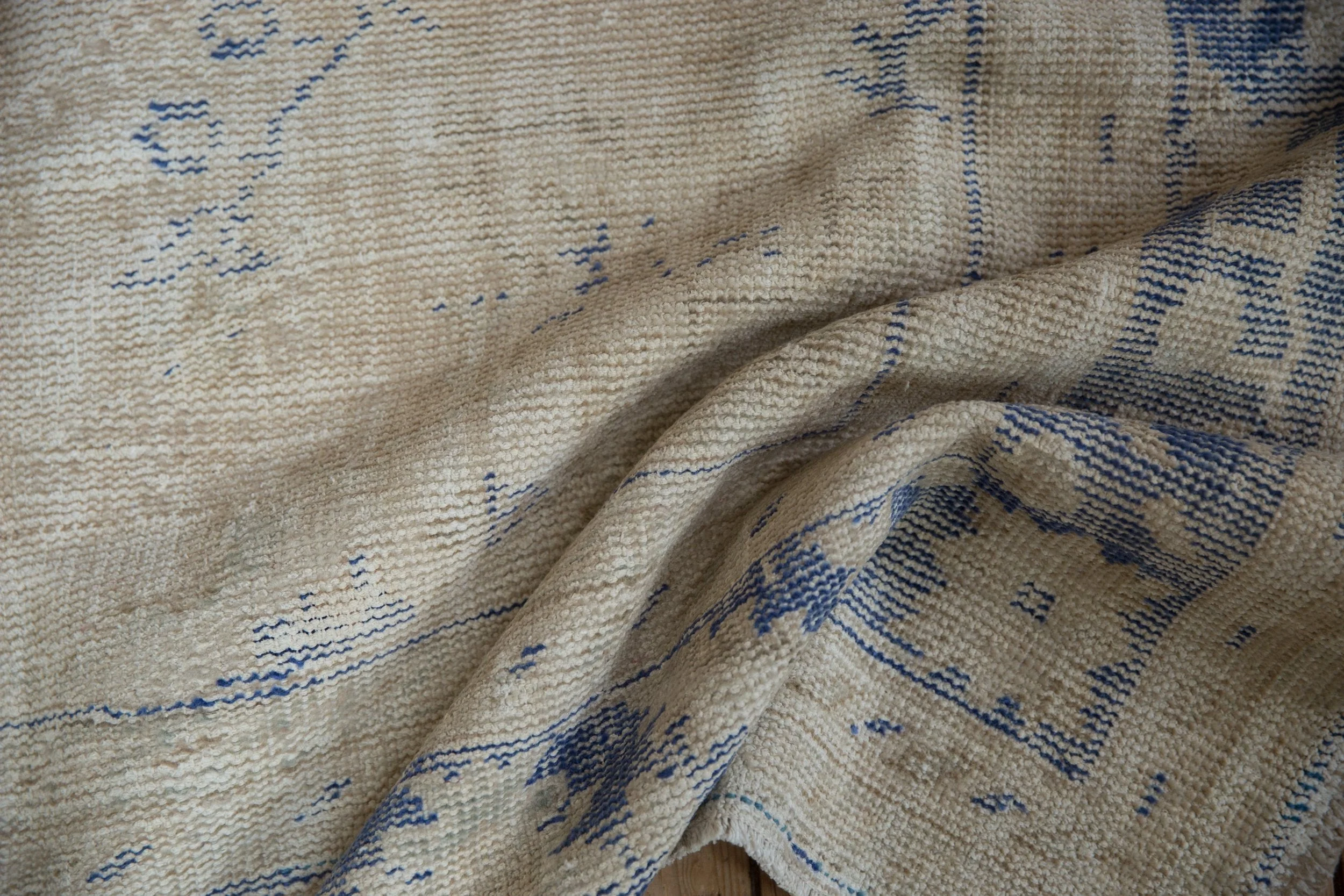 6x9.5 Vintage Distressed Oushak Carpet - Image 8