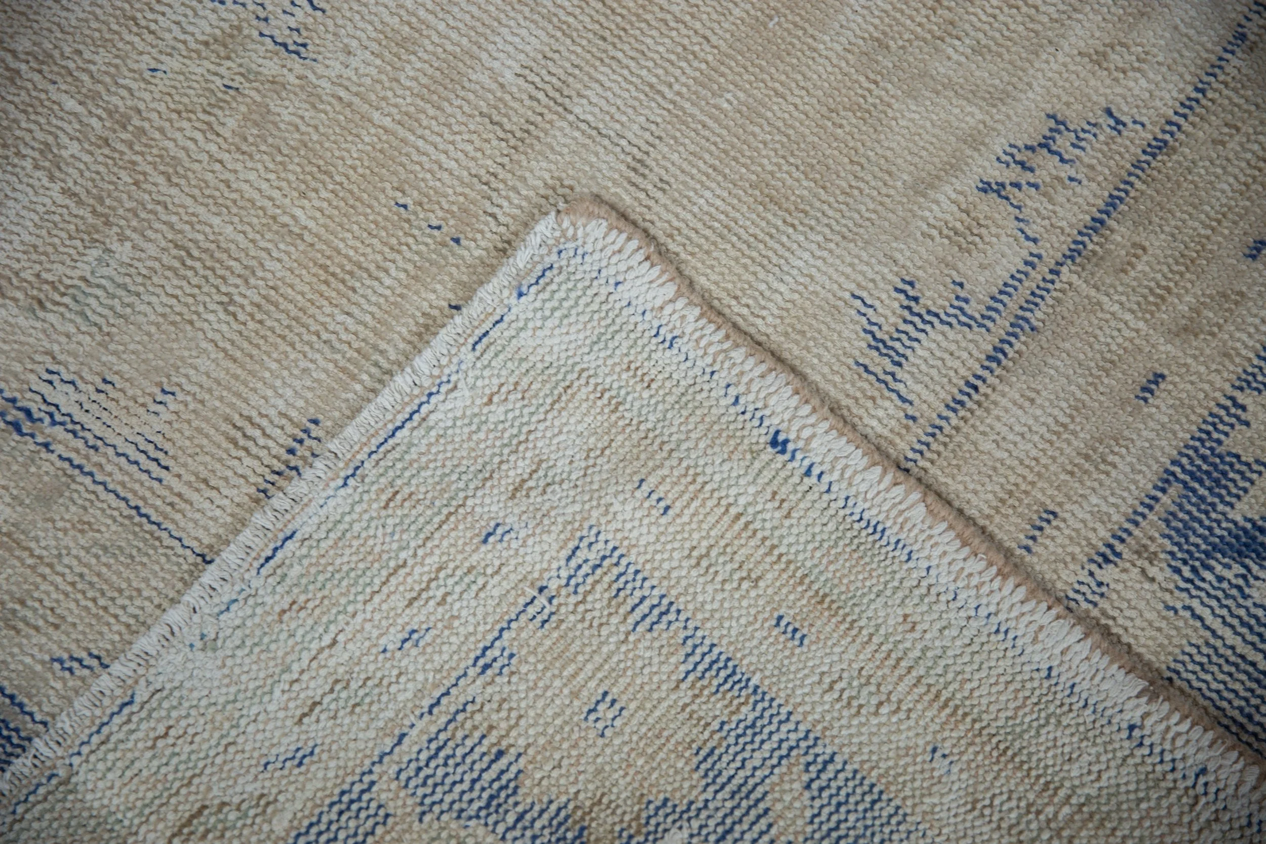 6x9.5 Vintage Distressed Oushak Carpet - Image 9