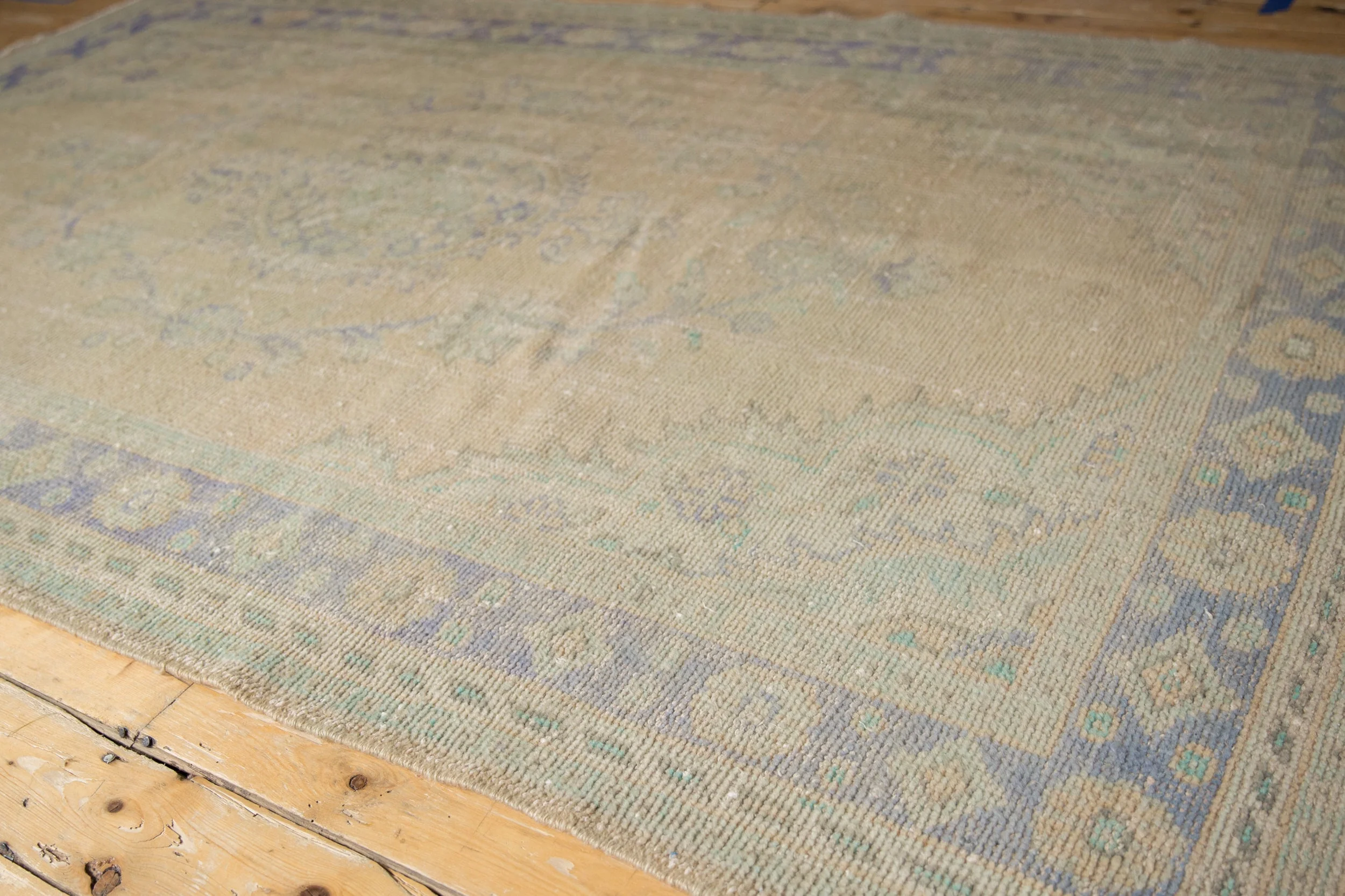 6x9.5 Vintage Distressed Oushak Carpet - Image 5