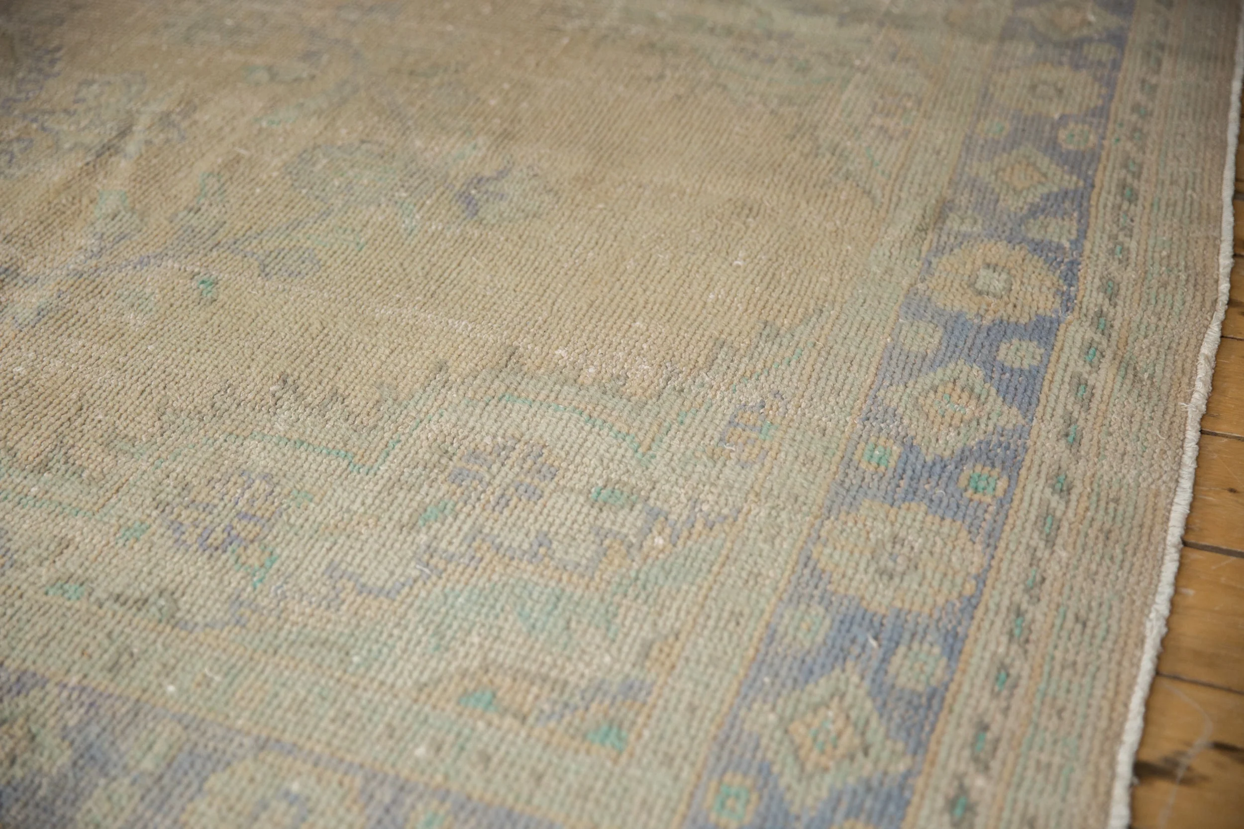 6x9.5 Vintage Distressed Oushak Carpet - Image 6