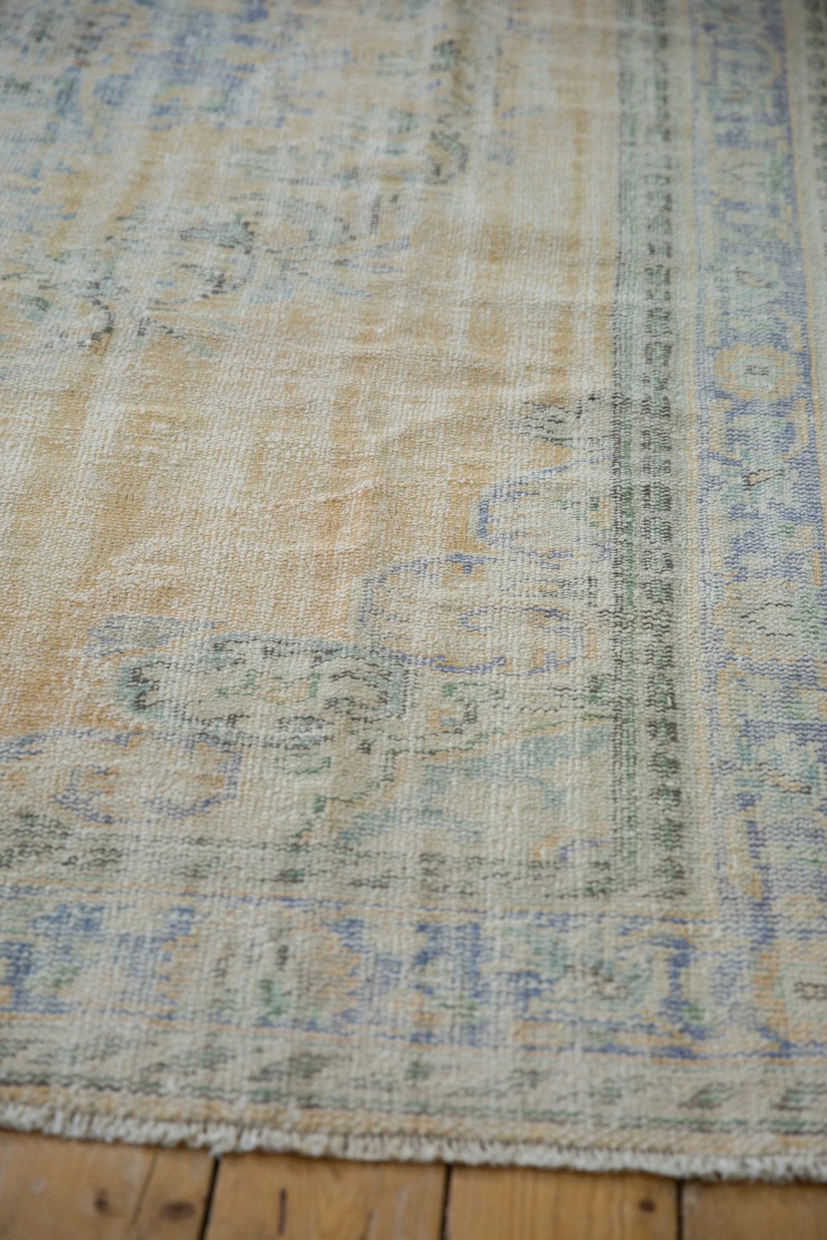6x9.5 Vintage Distressed Oushak Carpet - Image 8