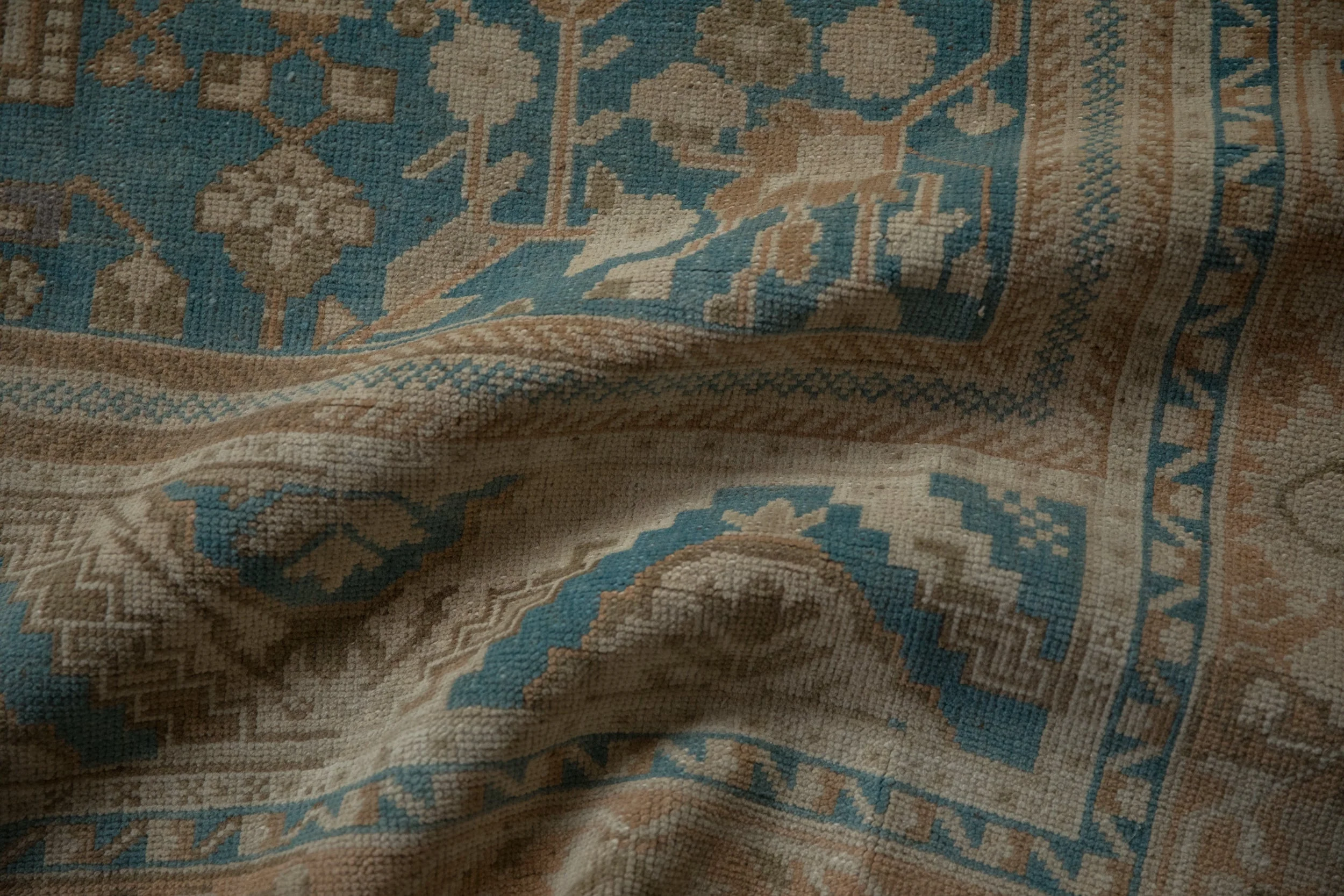 6x9.5 Vintage Distressed Oushak Carpet - Image 10