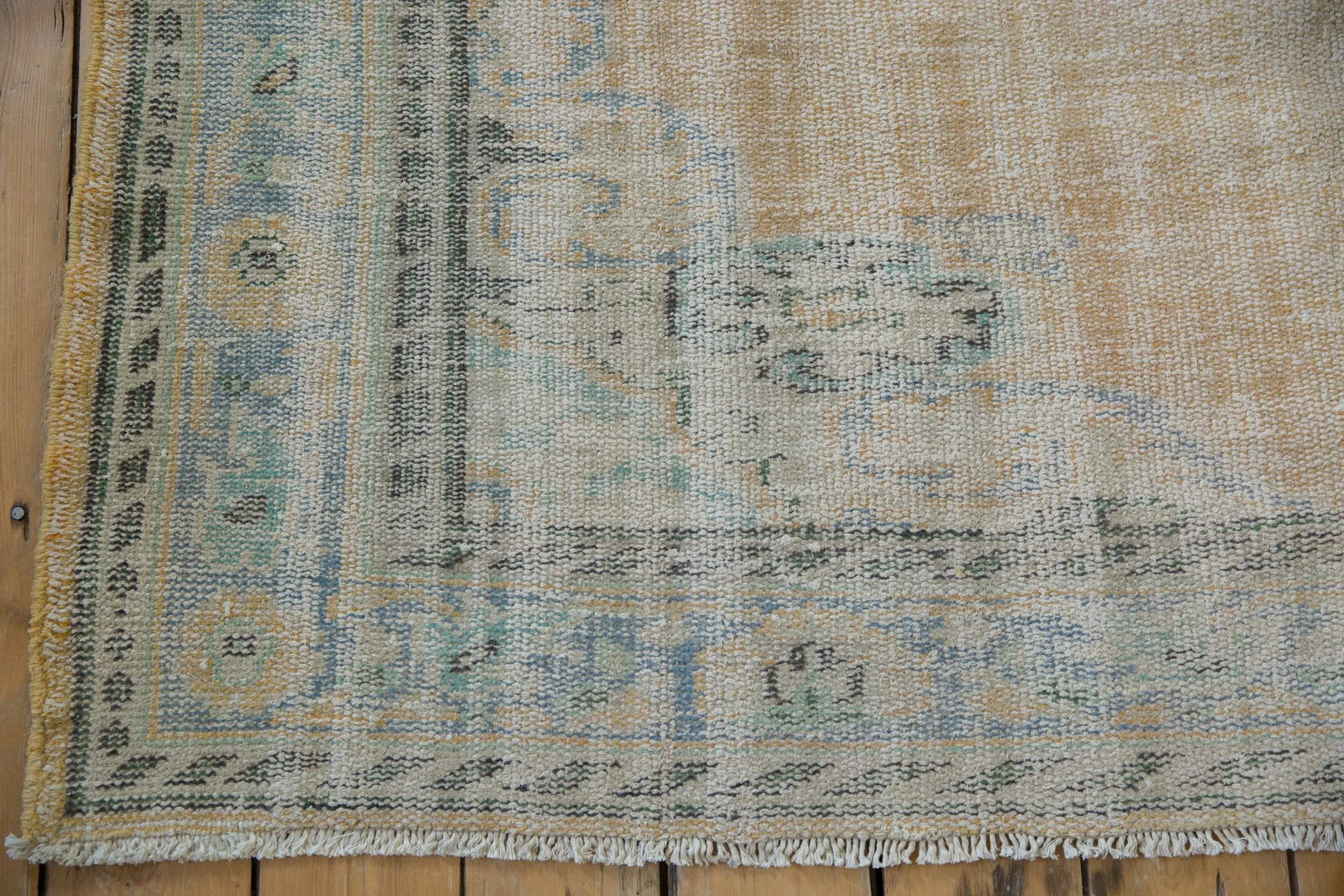 6x9.5 Vintage Distressed Oushak Carpet - Image 9