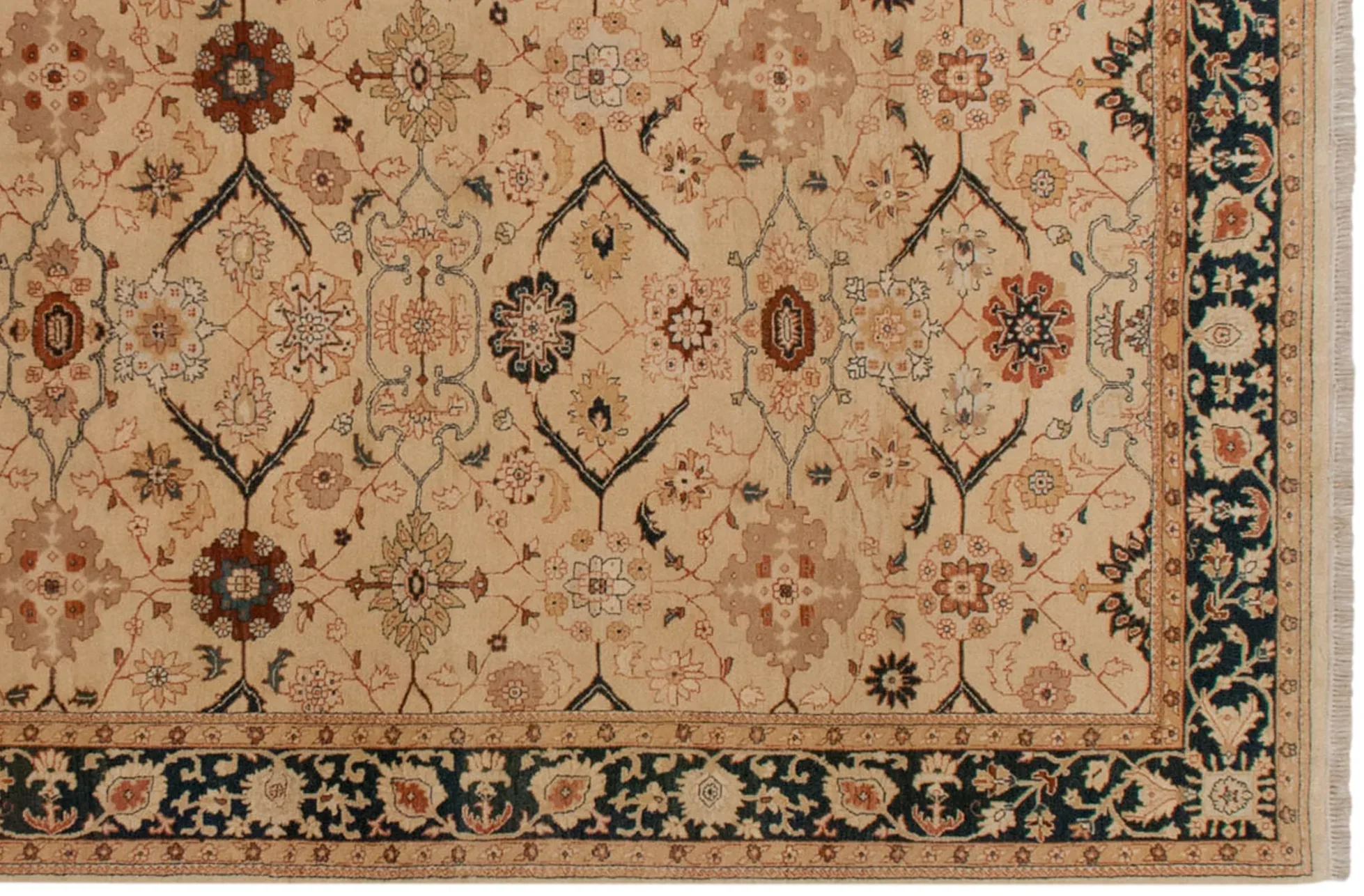 6x9.5 Vintage Indian Bijar Design Carpet - Image 2