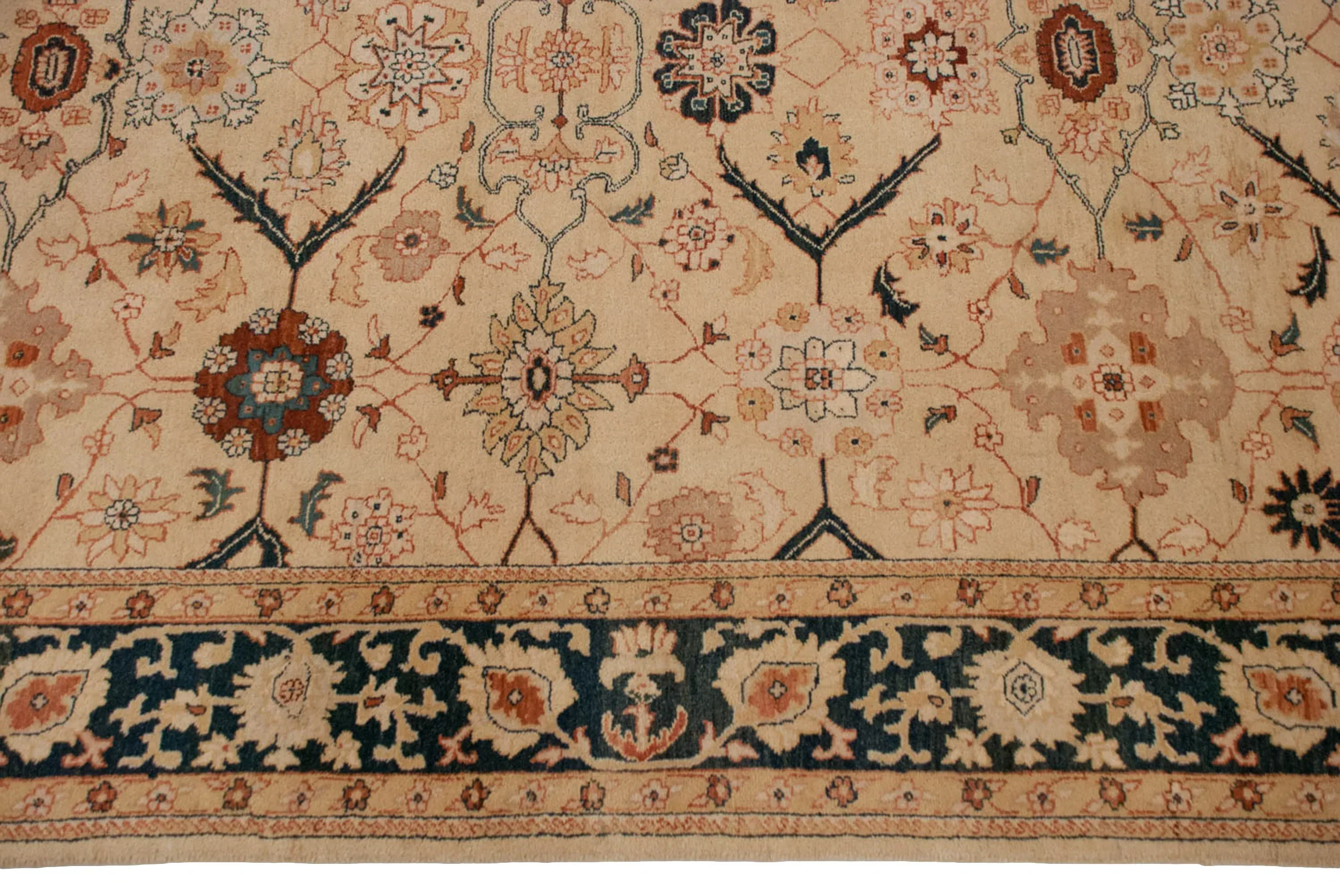 6x9.5 Vintage Indian Bijar Design Carpet - Image 4