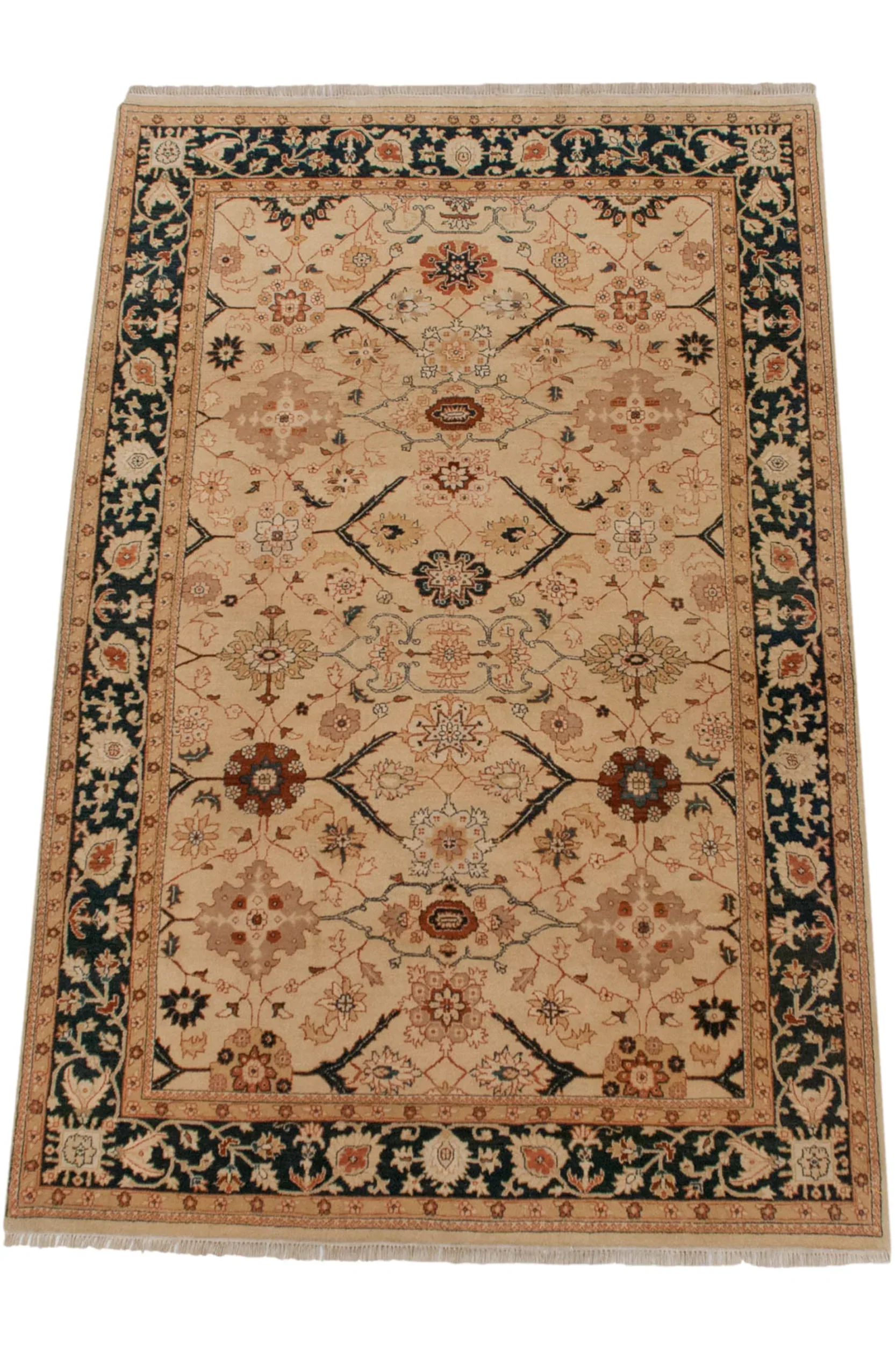 6x9.5 Vintage Indian Bijar Design Carpet - Image 5