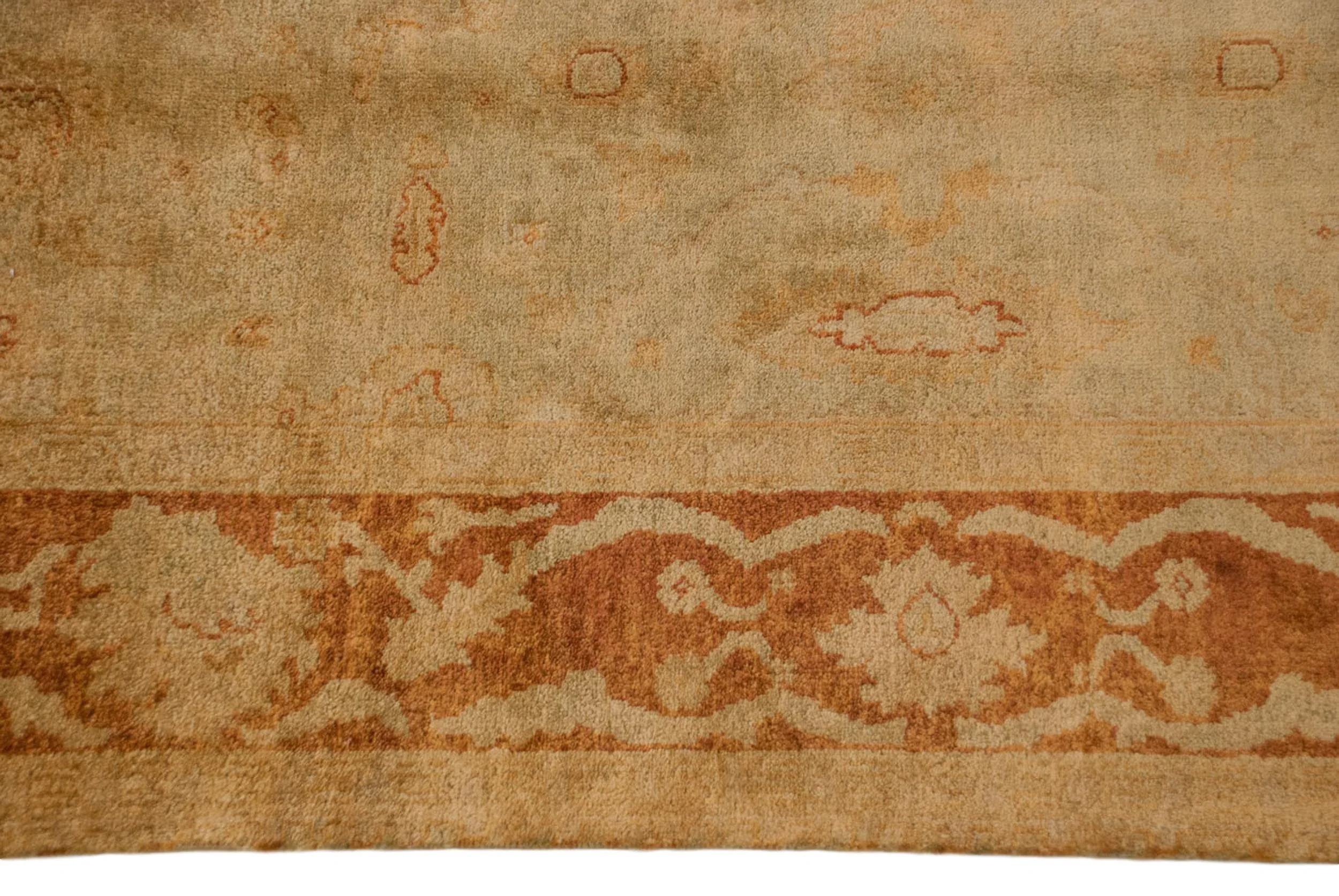 6x9 New Gold Wash Indian Oushak Design Carpet - Image 4