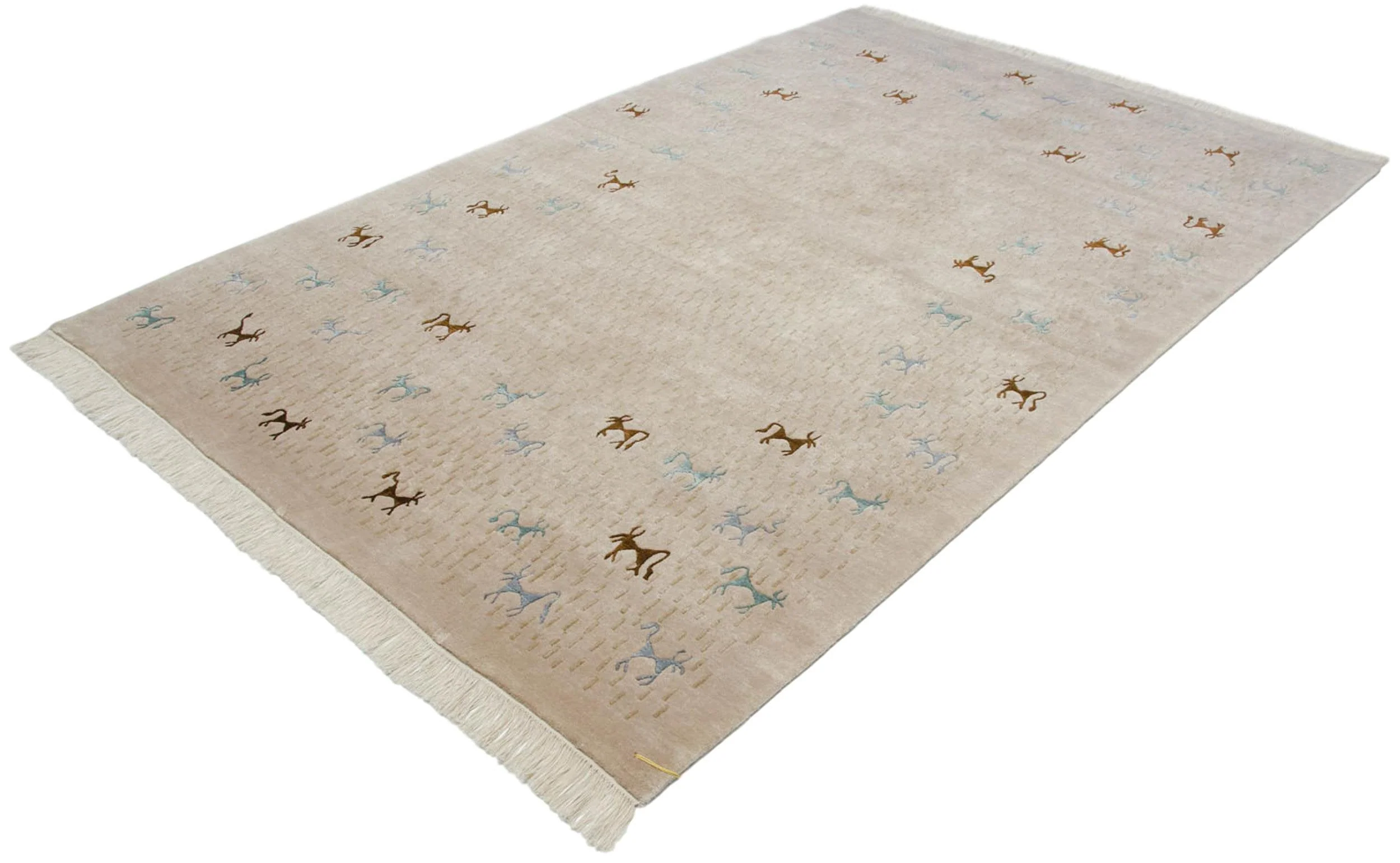 6x9 New Indian Folk Art Design Carpet - Image 10