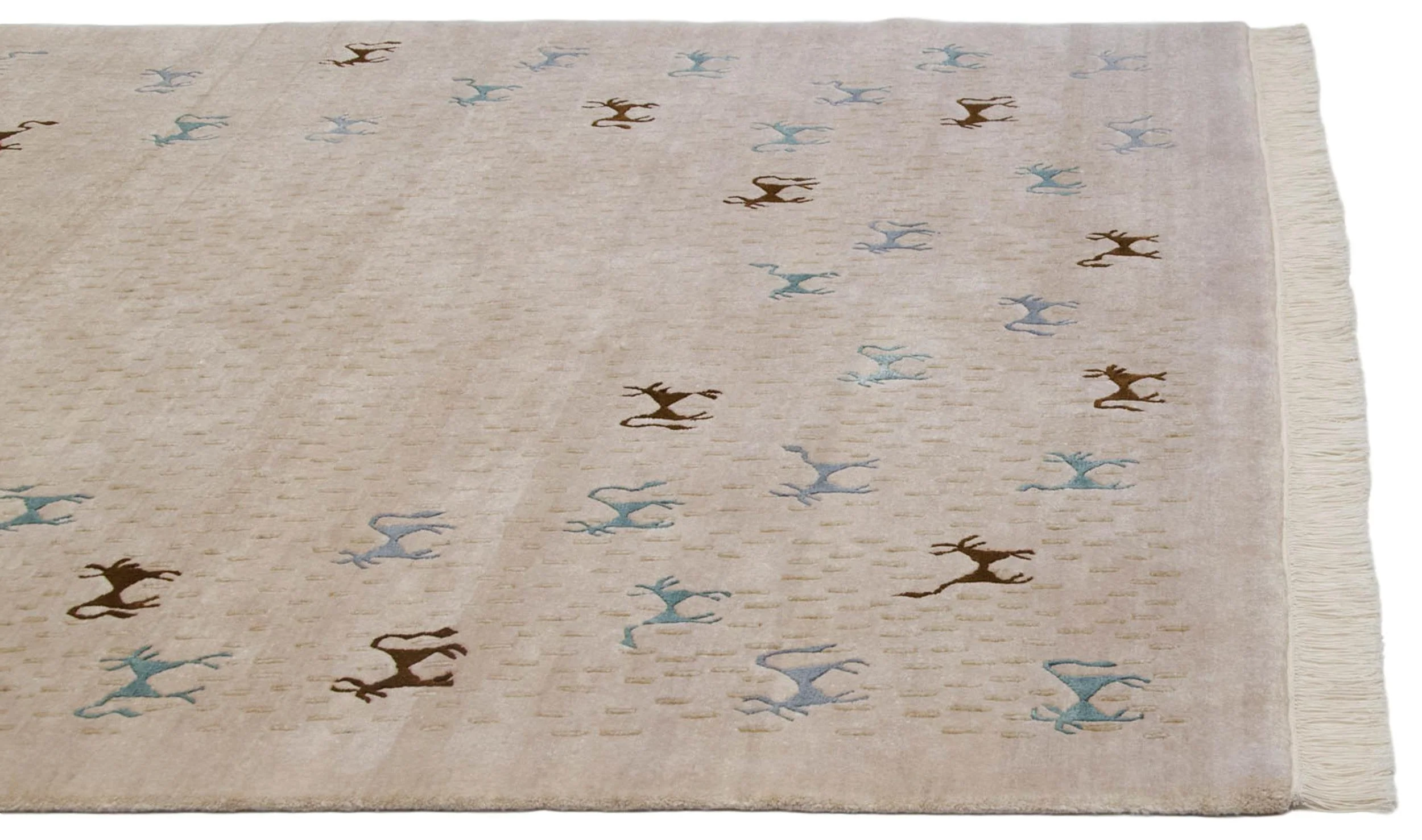6x9 New Indian Folk Art Design Carpet - Image 11