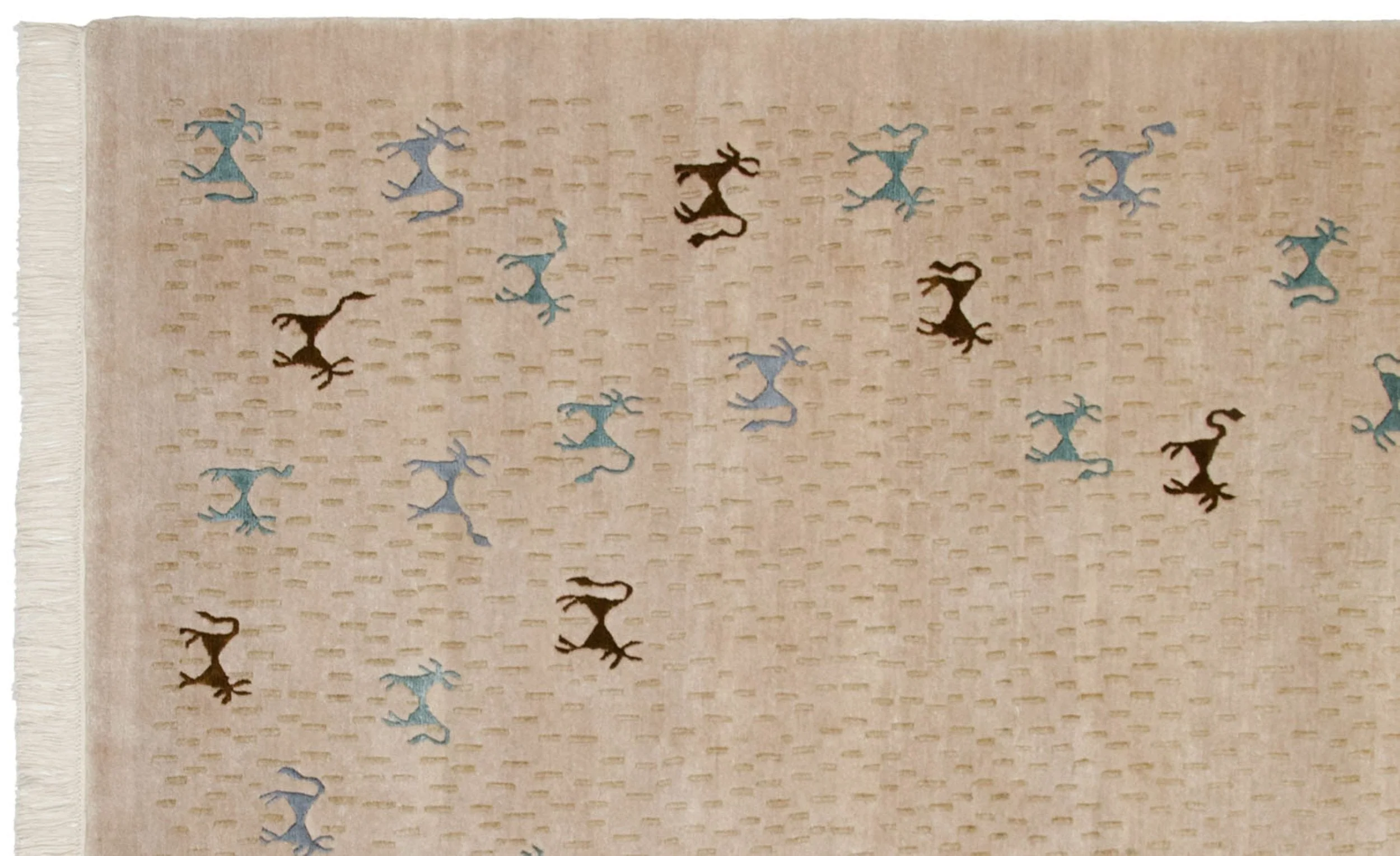 6x9 New Indian Folk Art Design Carpet - Image 4