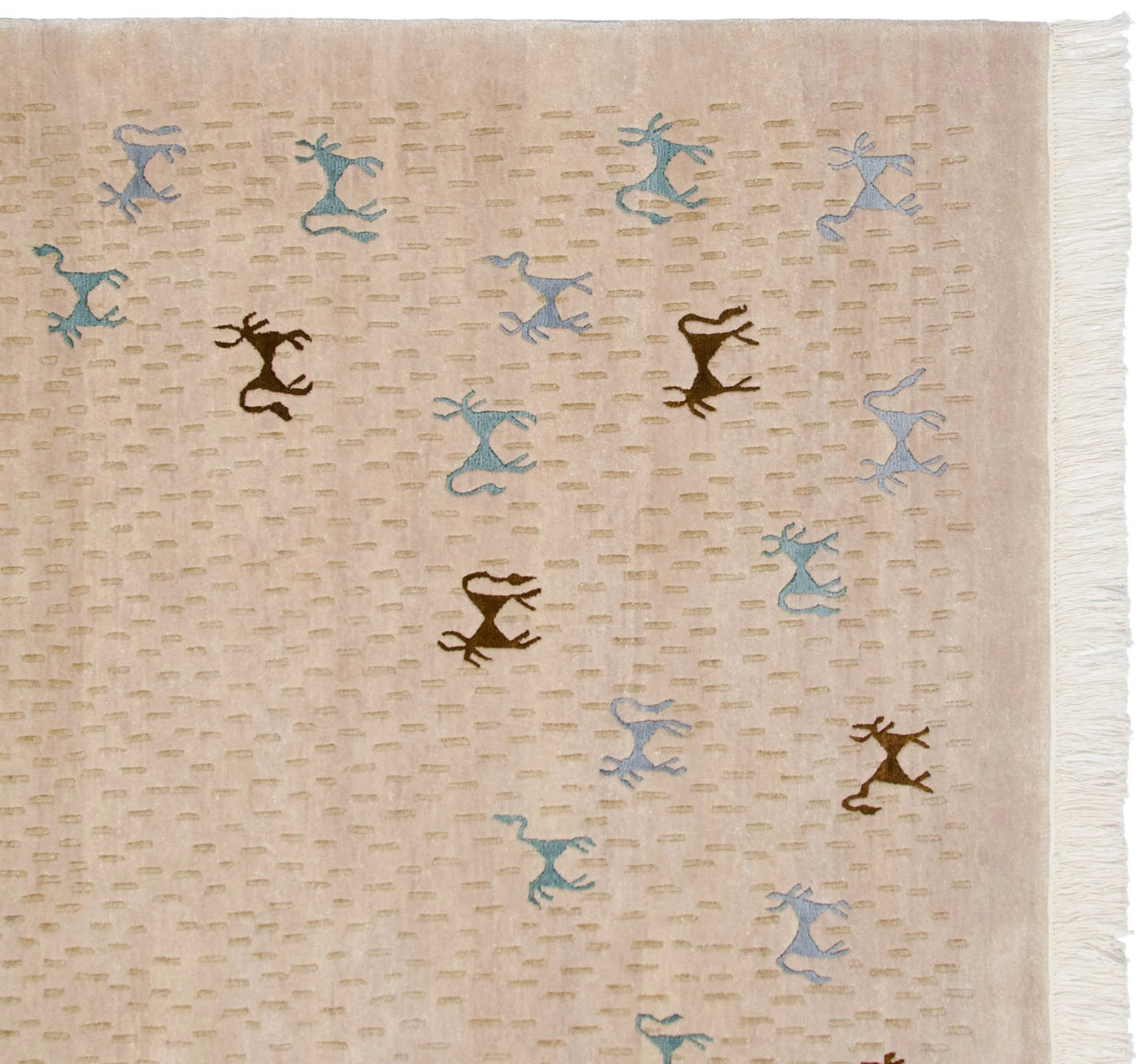 6x9 New Indian Folk Art Design Carpet - Image 5