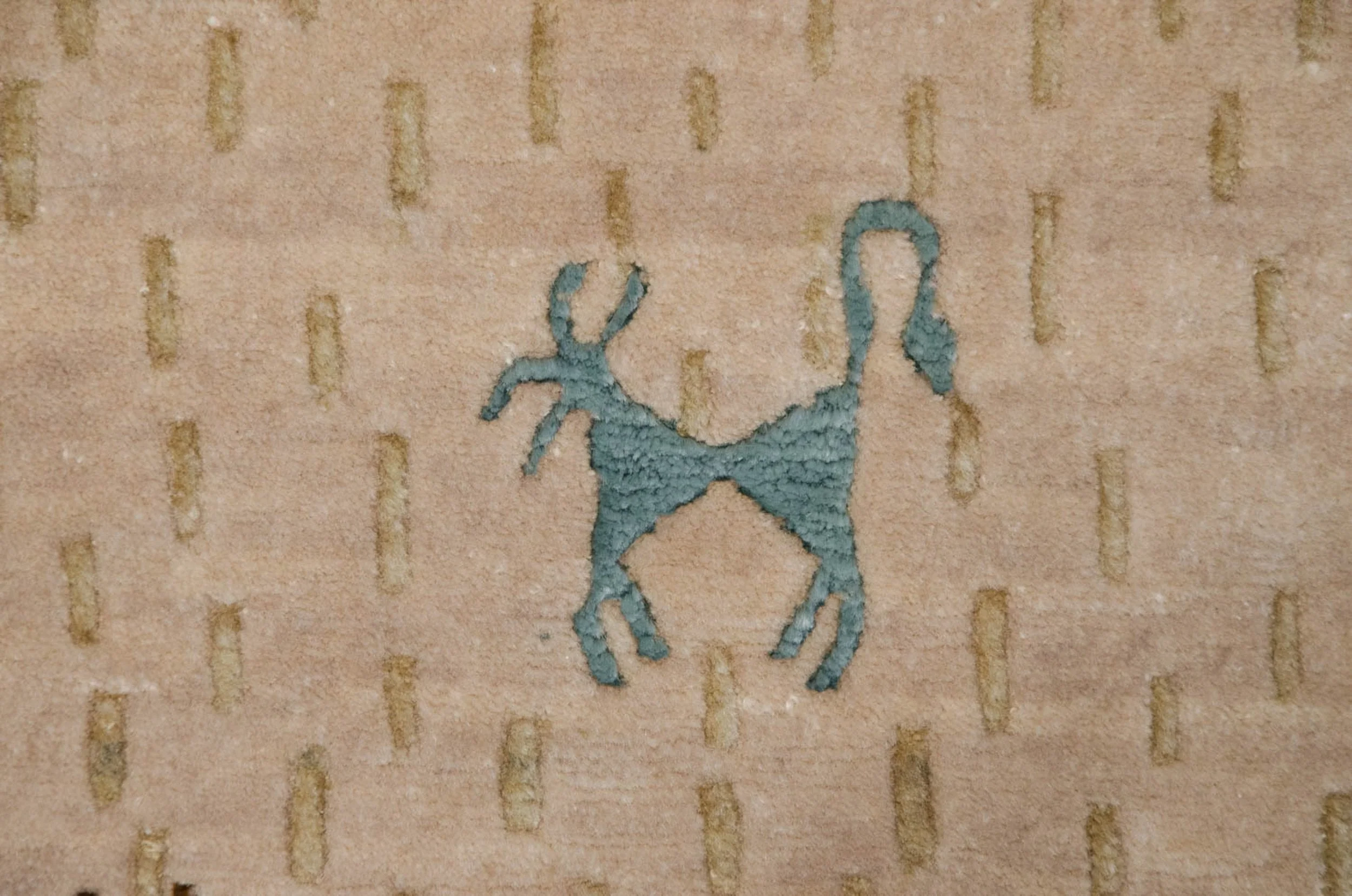 6x9 New Indian Folk Art Design Carpet - Image 7