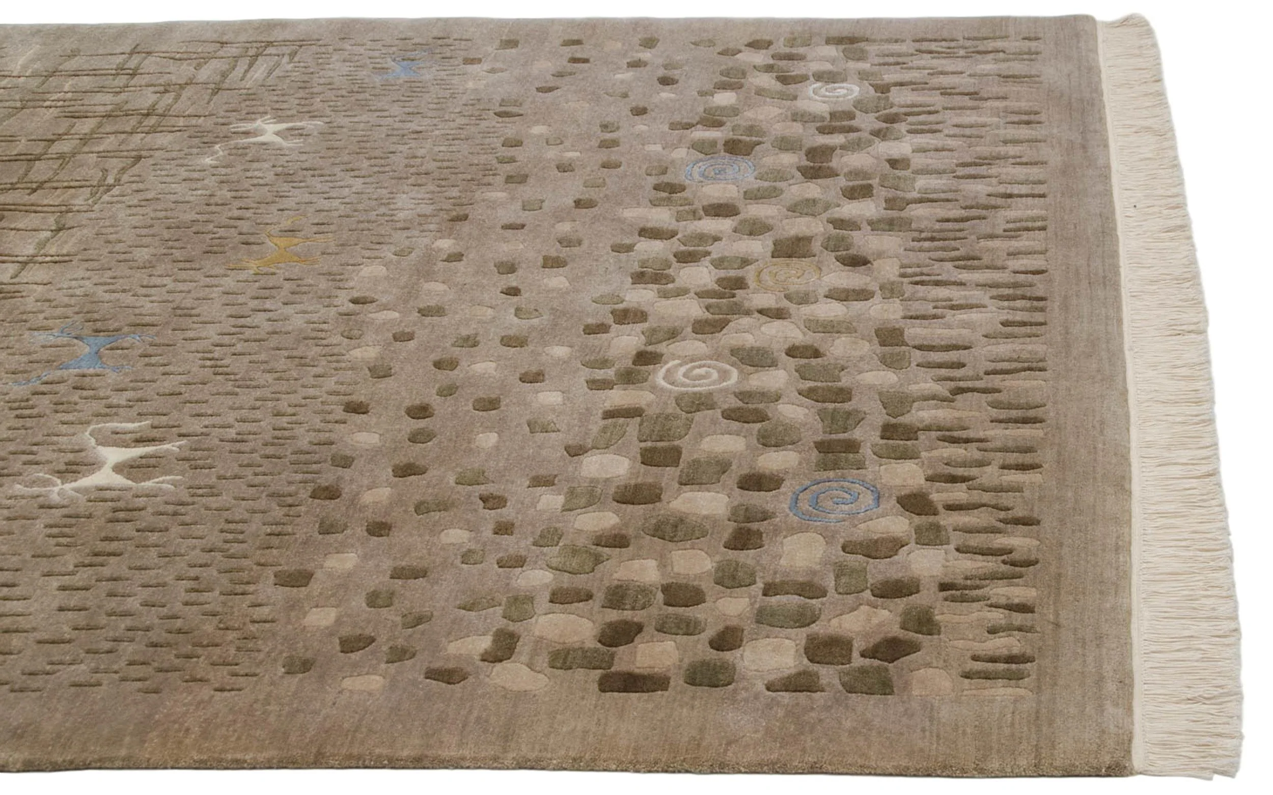 6x9 New Indian Folk Art Design Carpet - Image 11