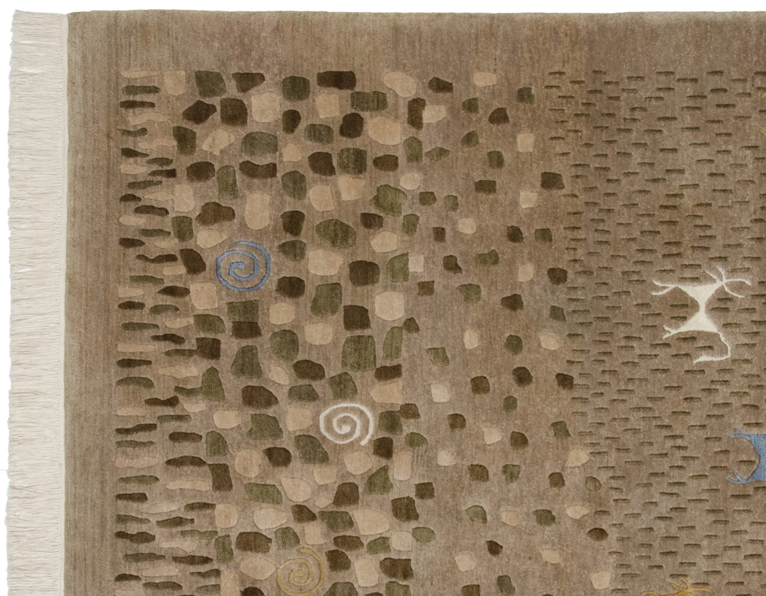 6x9 New Indian Folk Art Design Carpet - Image 4