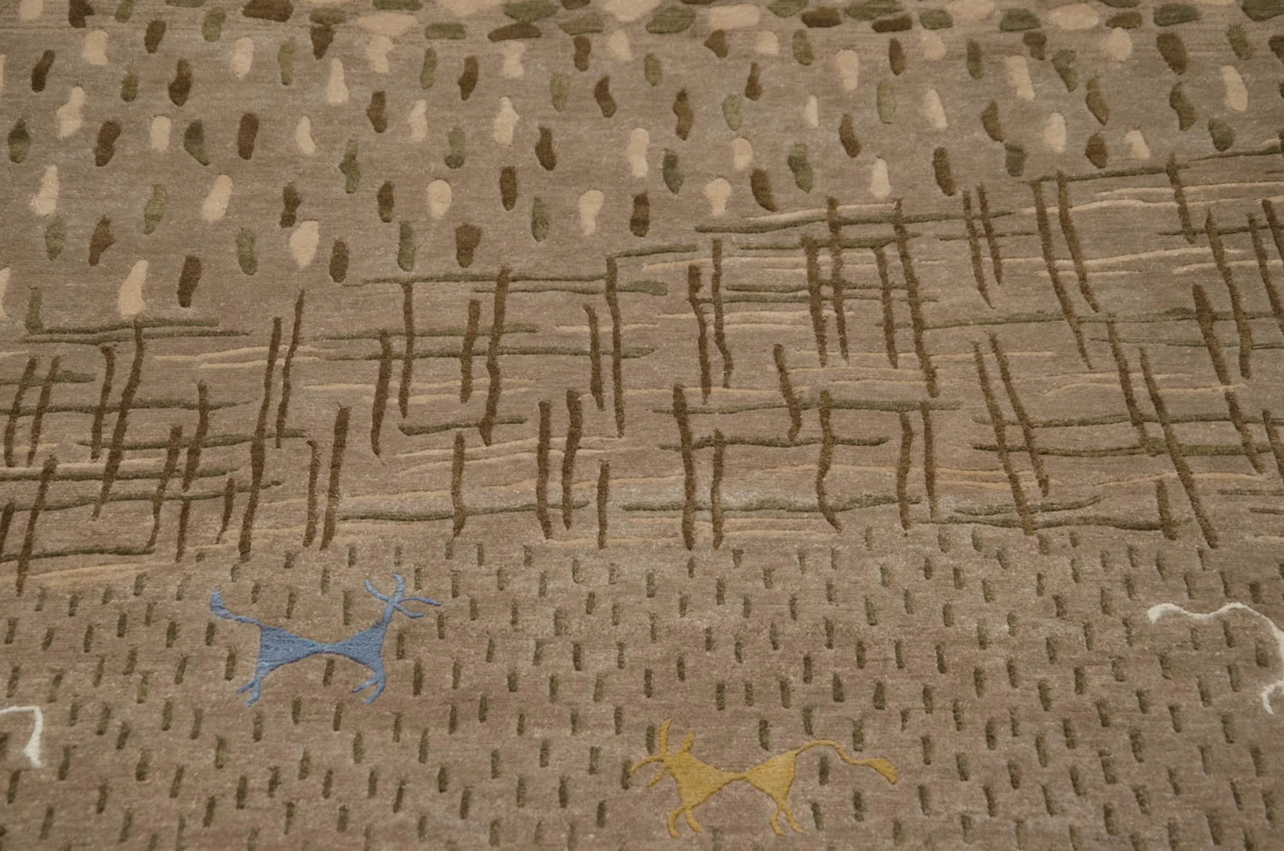 6x9 New Indian Folk Art Design Carpet - Image 6