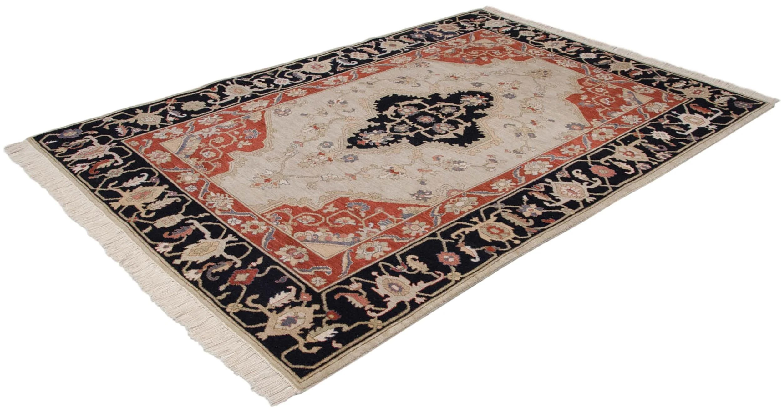 6x9 Vintage Armenian Serapi Design Carpet - Image 11