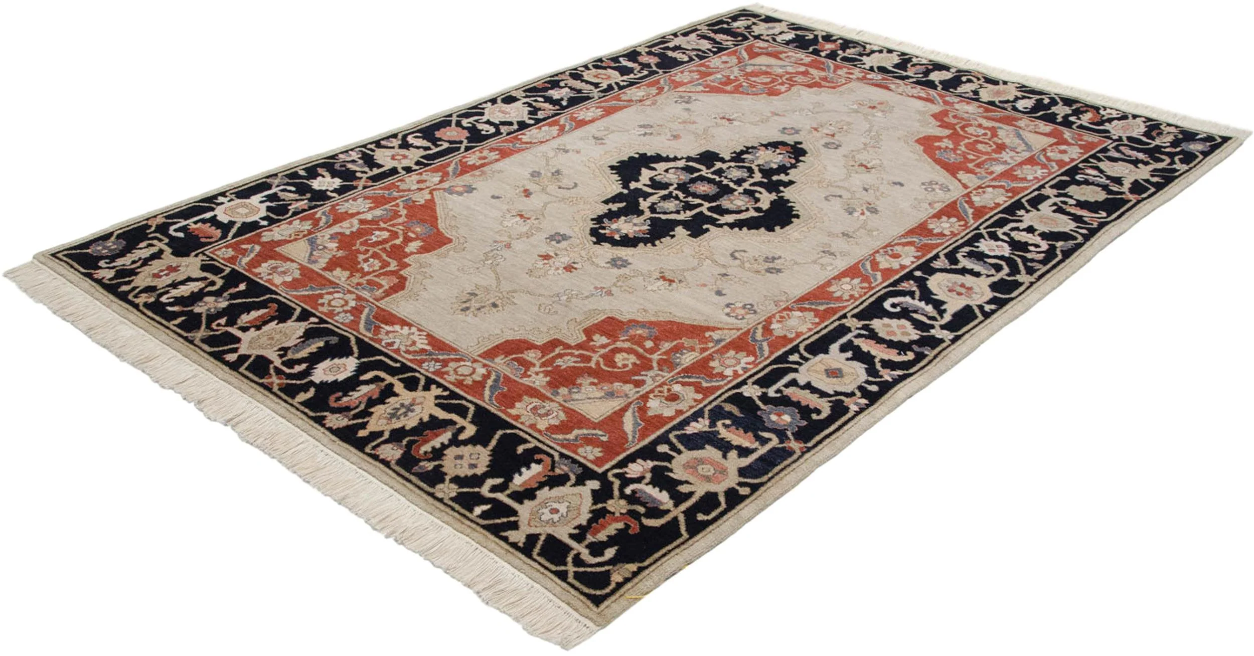 6x9 Vintage Armenian Serapi Design Carpet - Image 12