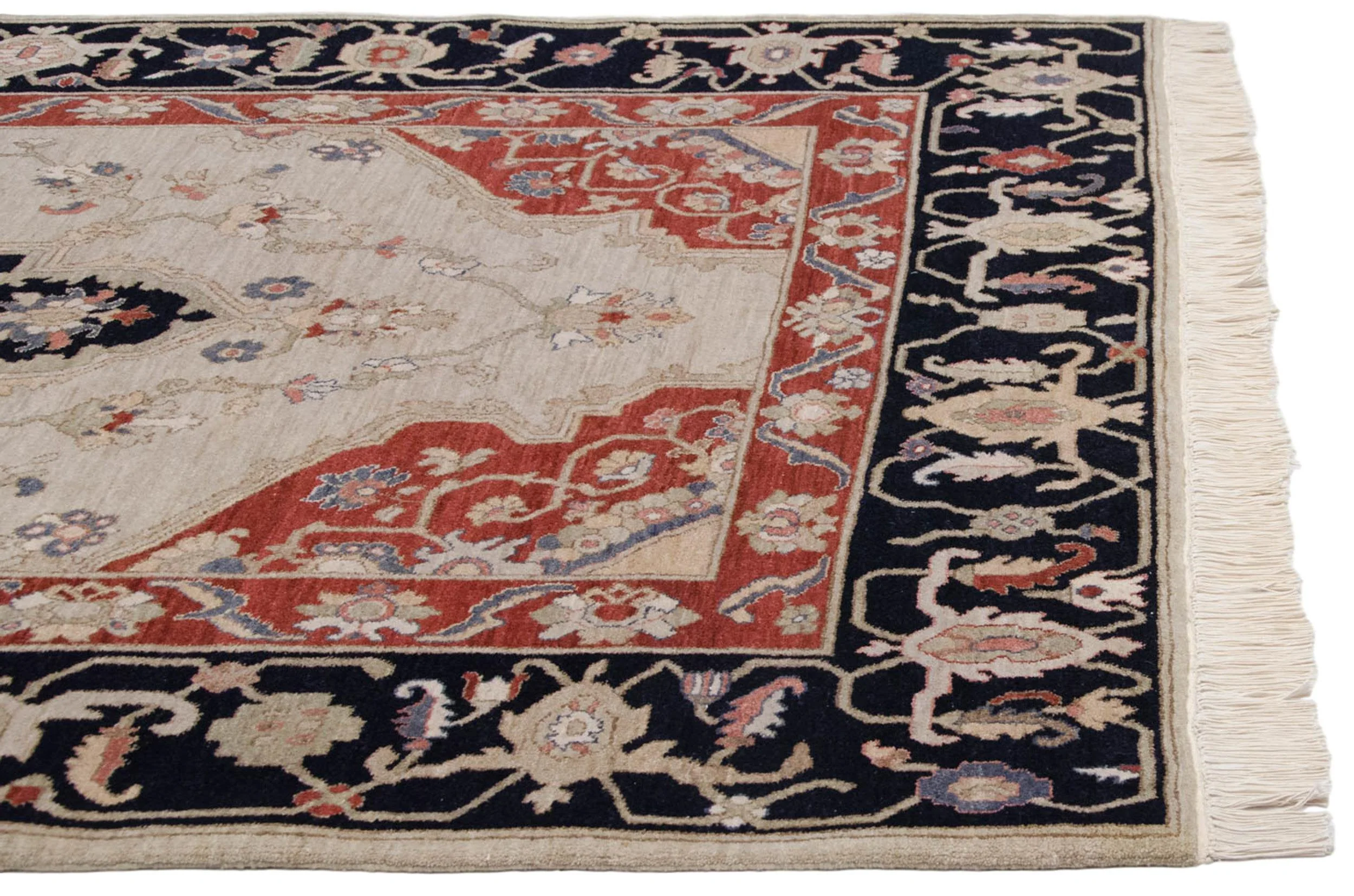 6x9 Vintage Armenian Serapi Design Carpet - Image 13