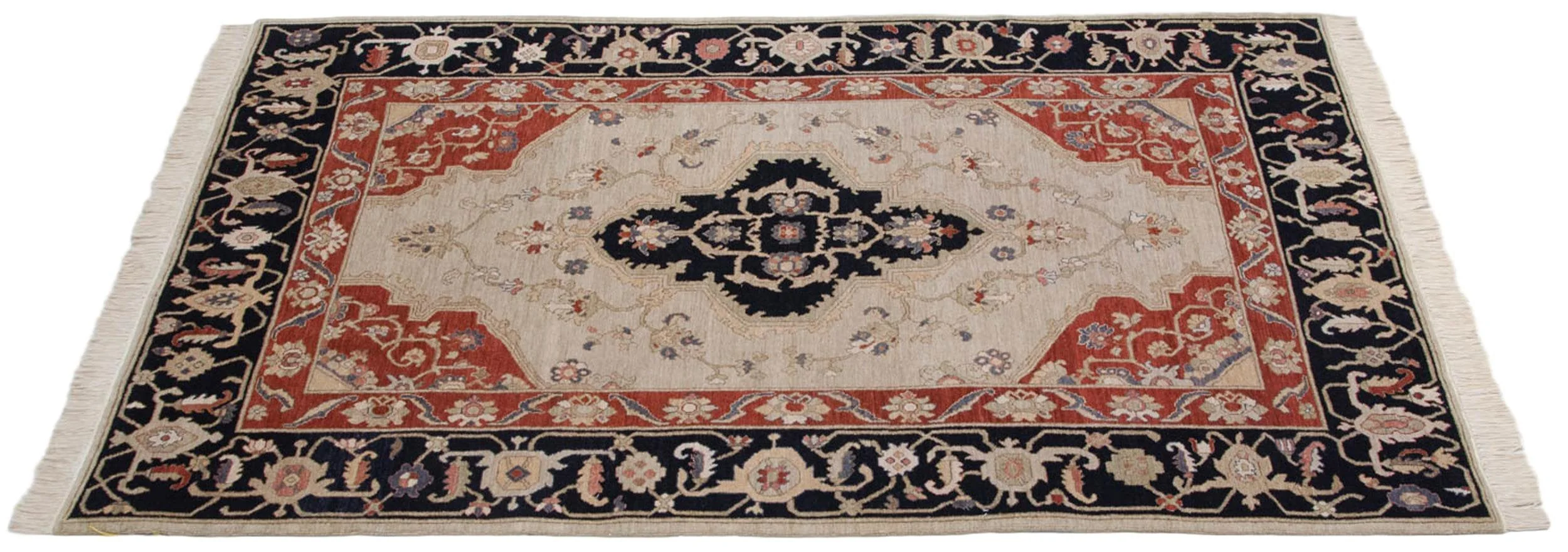 6x9 Vintage Armenian Serapi Design Carpet - Image 2
