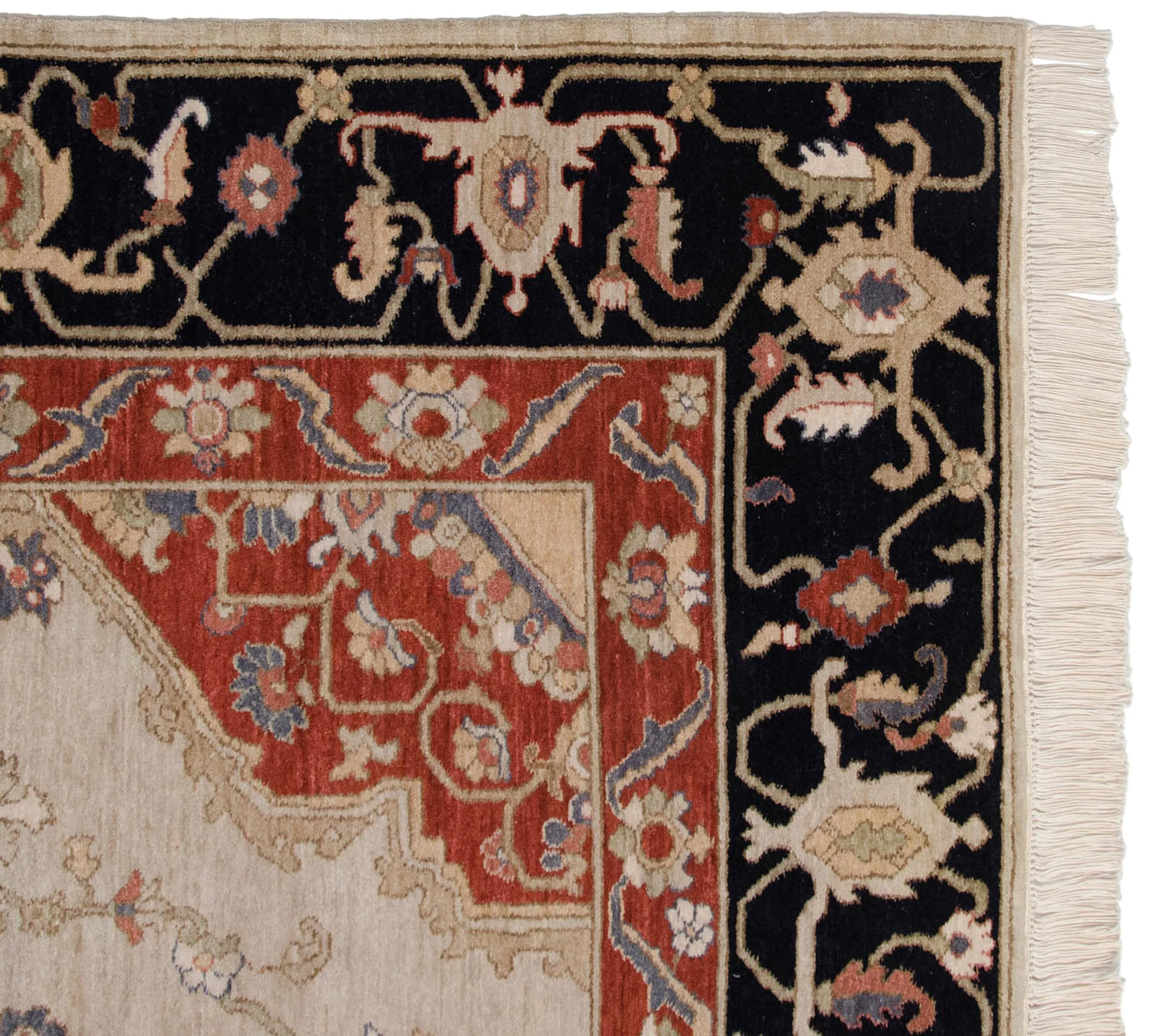 6x9 Vintage Armenian Serapi Design Carpet - Image 6