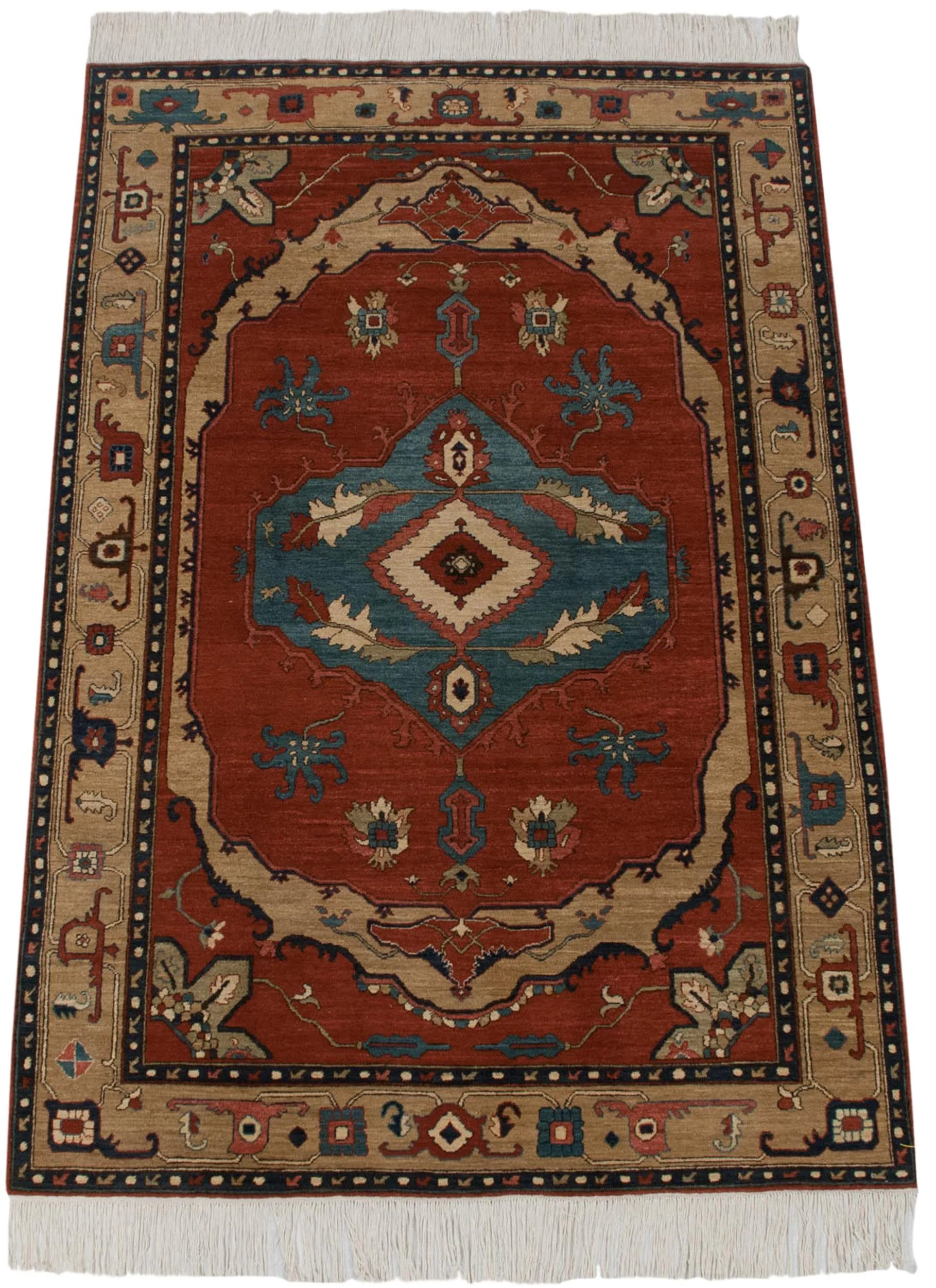 6x9 Vintage Armenian Serapi Design Carpet - Image 2
