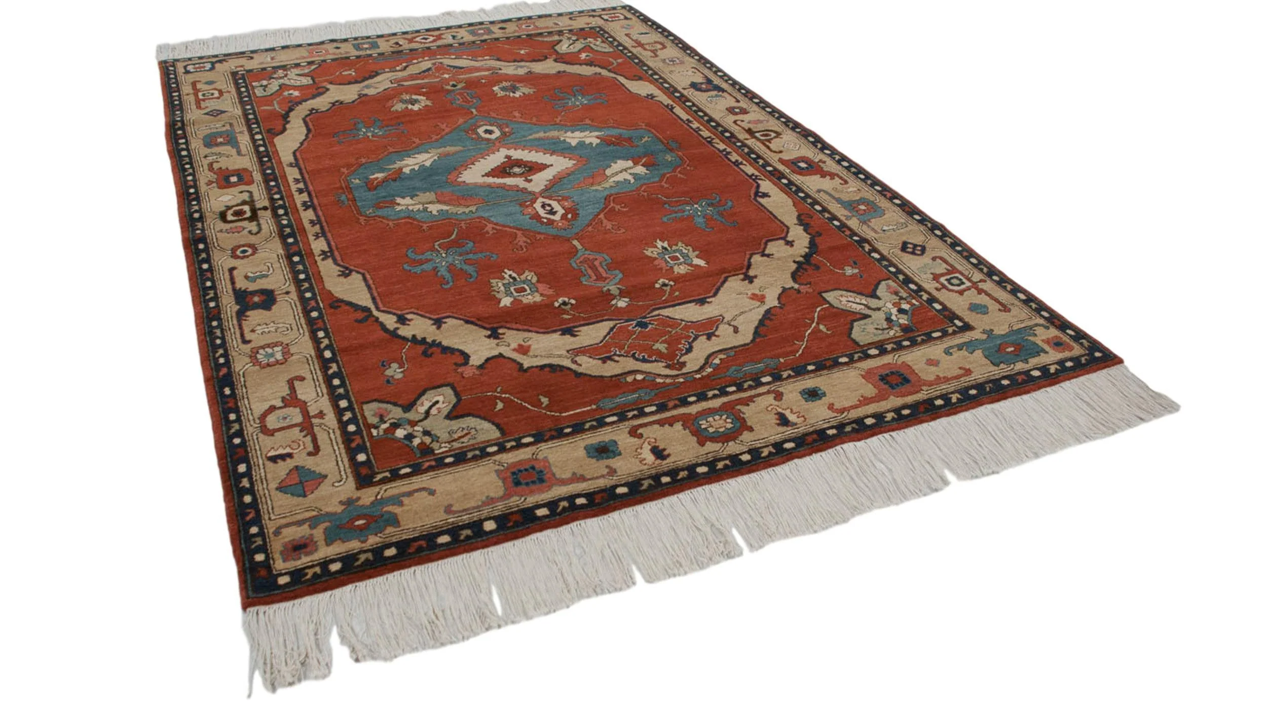 6x9 Vintage Armenian Serapi Design Carpet - Image 5