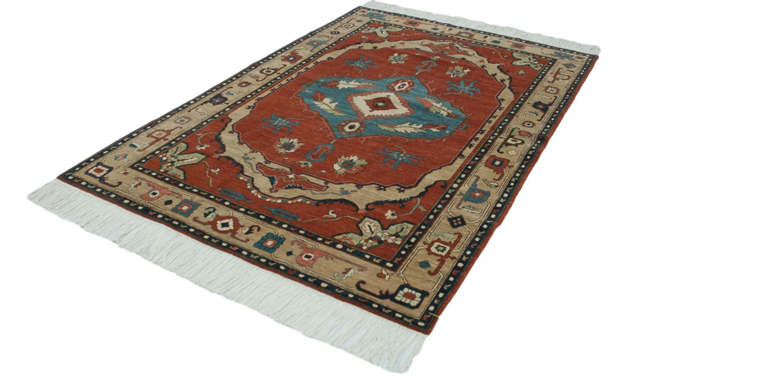 6x9 Vintage Armenian Serapi Design Carpet - Image 6