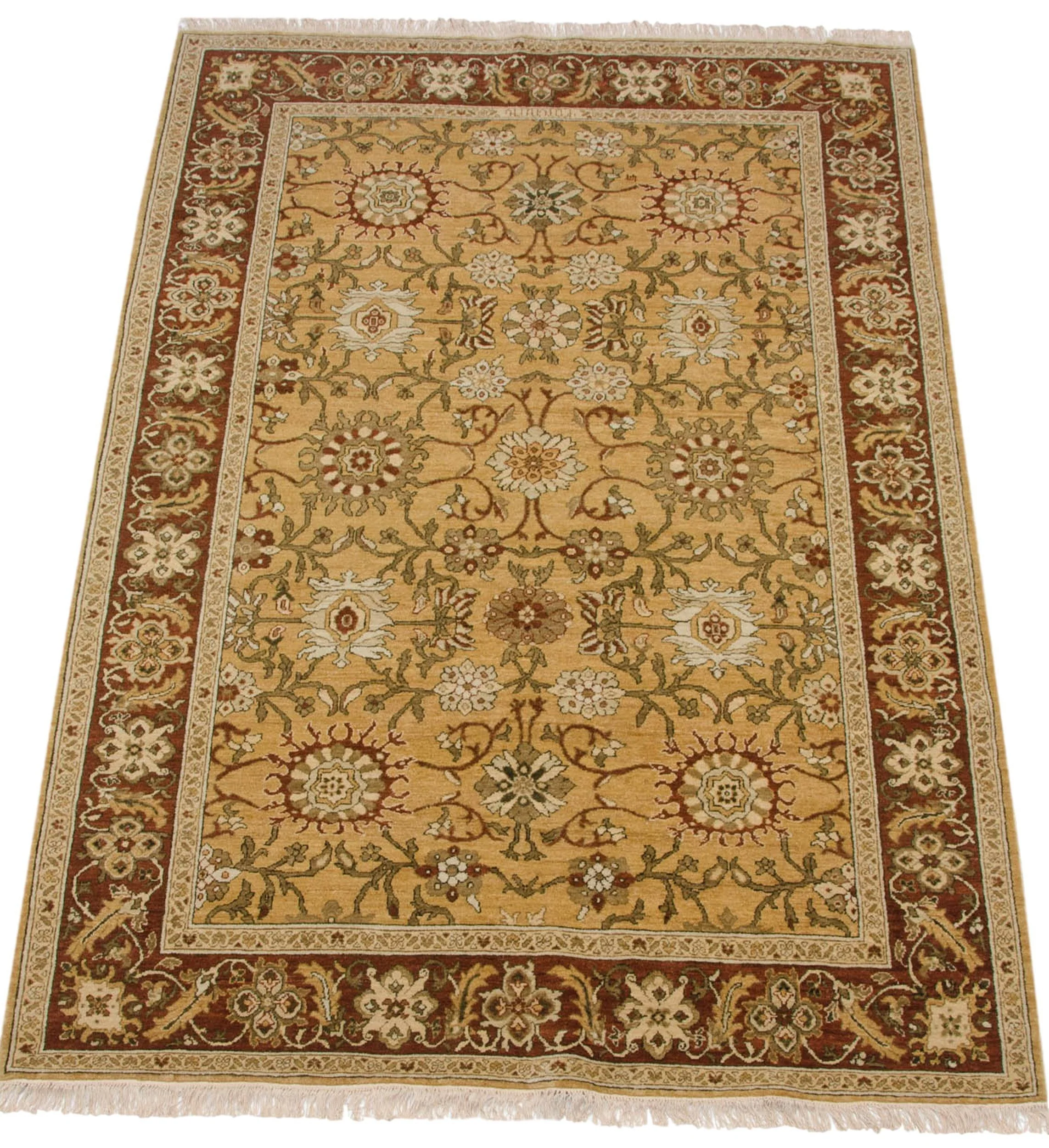 6x9 Vintage Armenian Sultanabad Design Carpet - Image 2