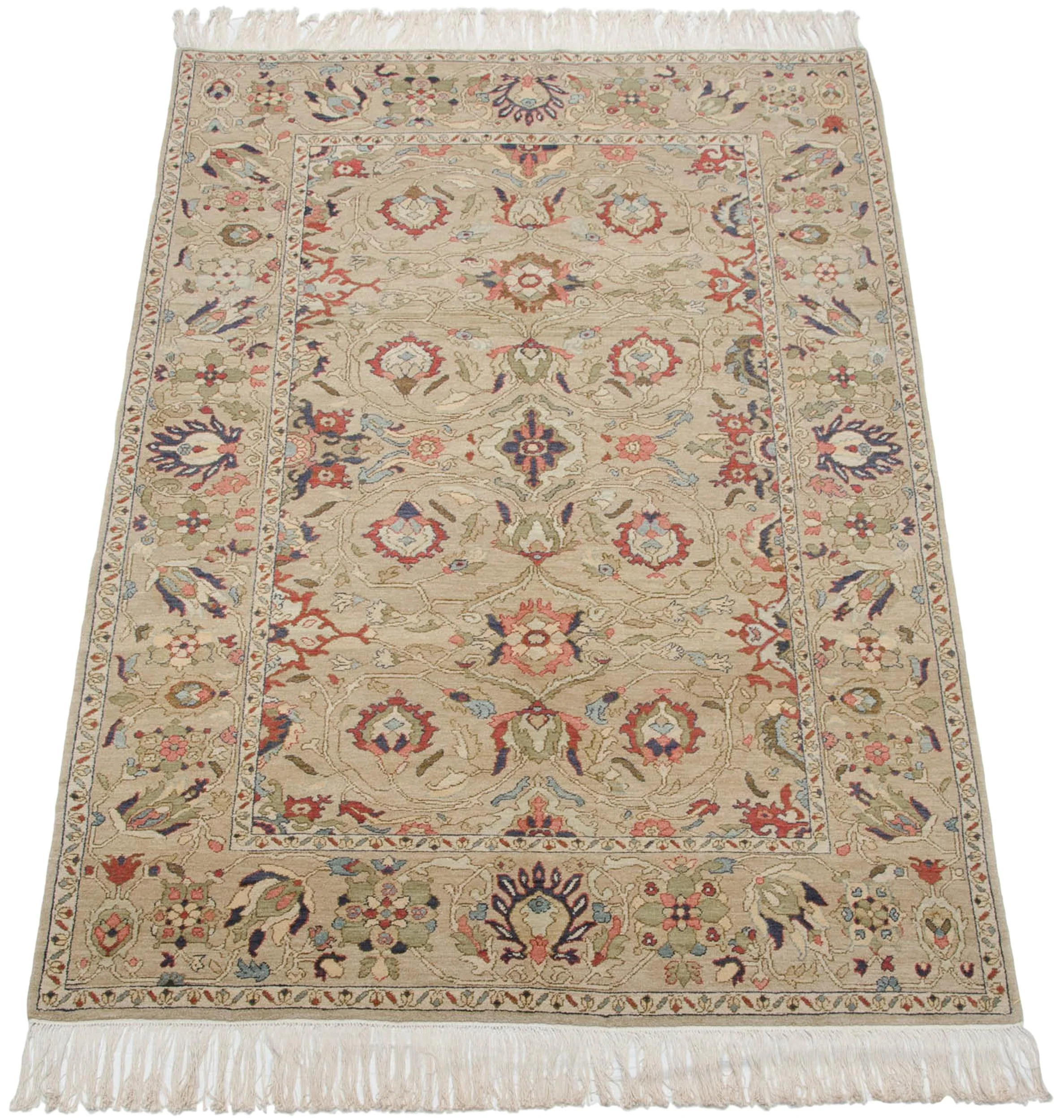 6x9 Vintage Armenian Sultanabad Design Carpet - Image 4
