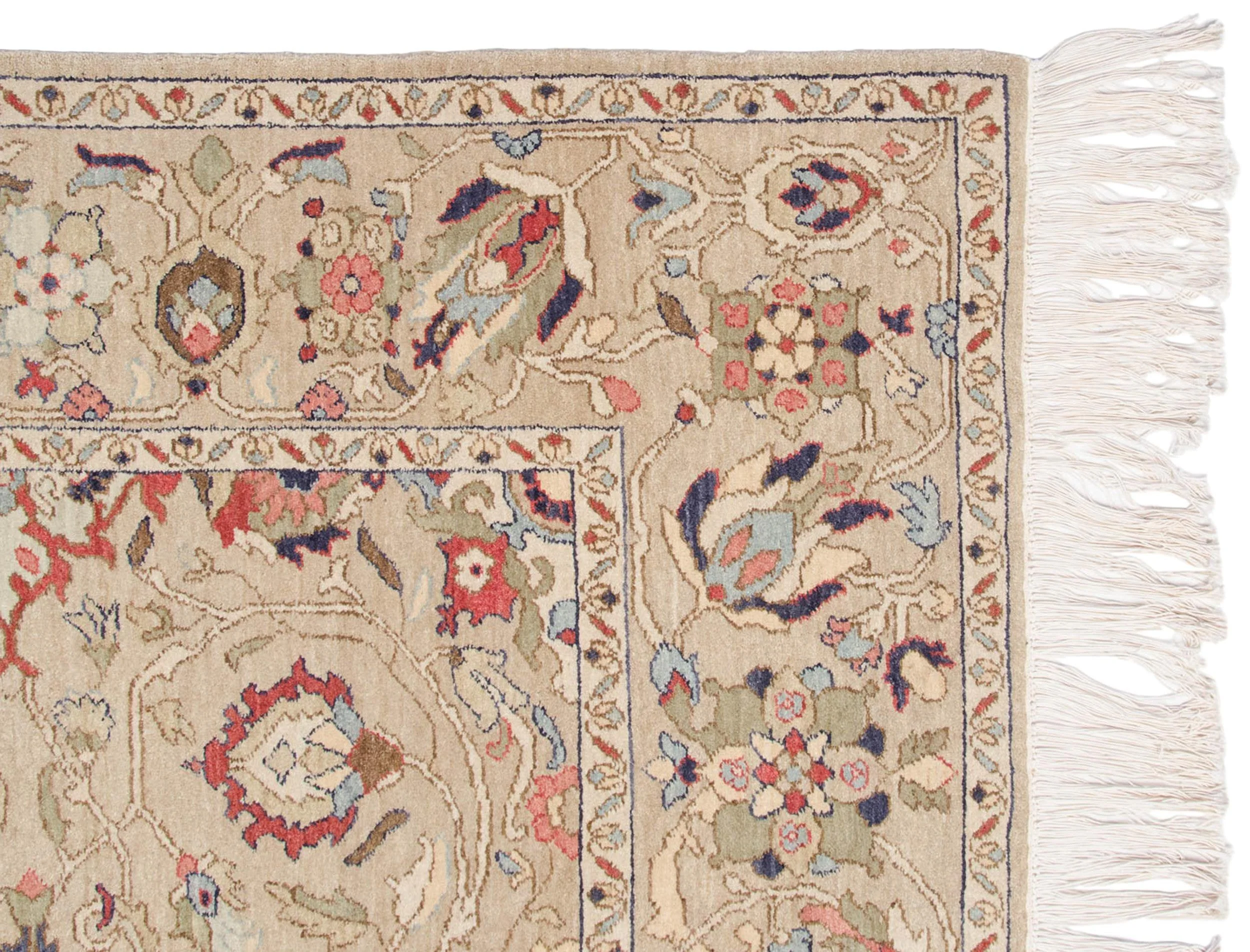 6x9 Vintage Armenian Sultanabad Design Carpet - Image 6