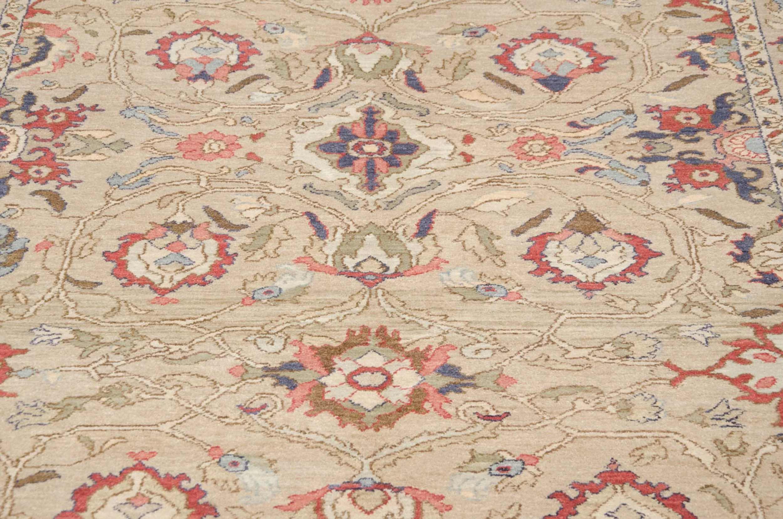 6x9 Vintage Armenian Sultanabad Design Carpet - Image 7