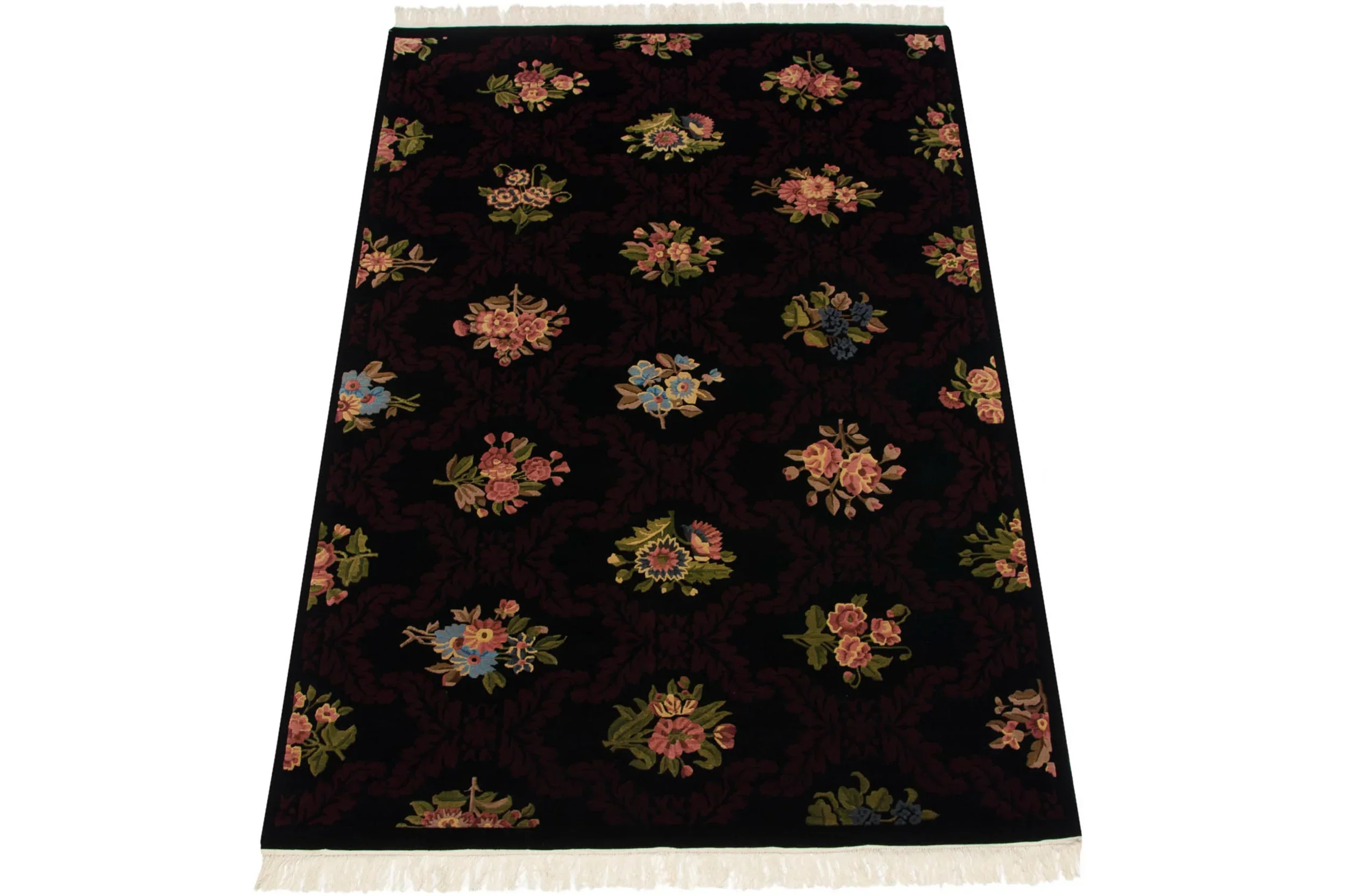 6x9 Vintage Contemporary Indian Aubusson Design Carpet - Image 4