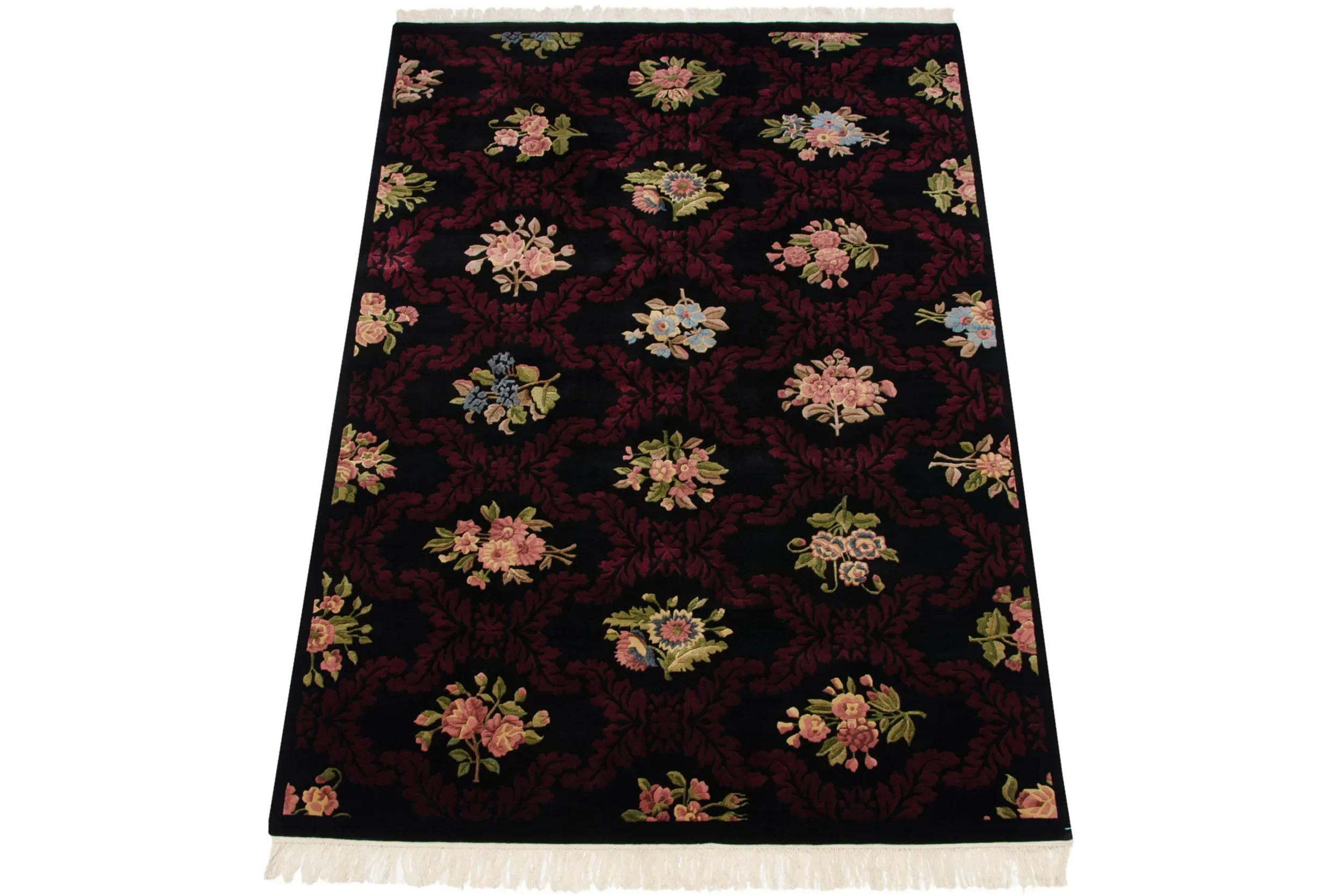6x9 Vintage Contemporary Indian Aubusson Design Carpet - Image 5