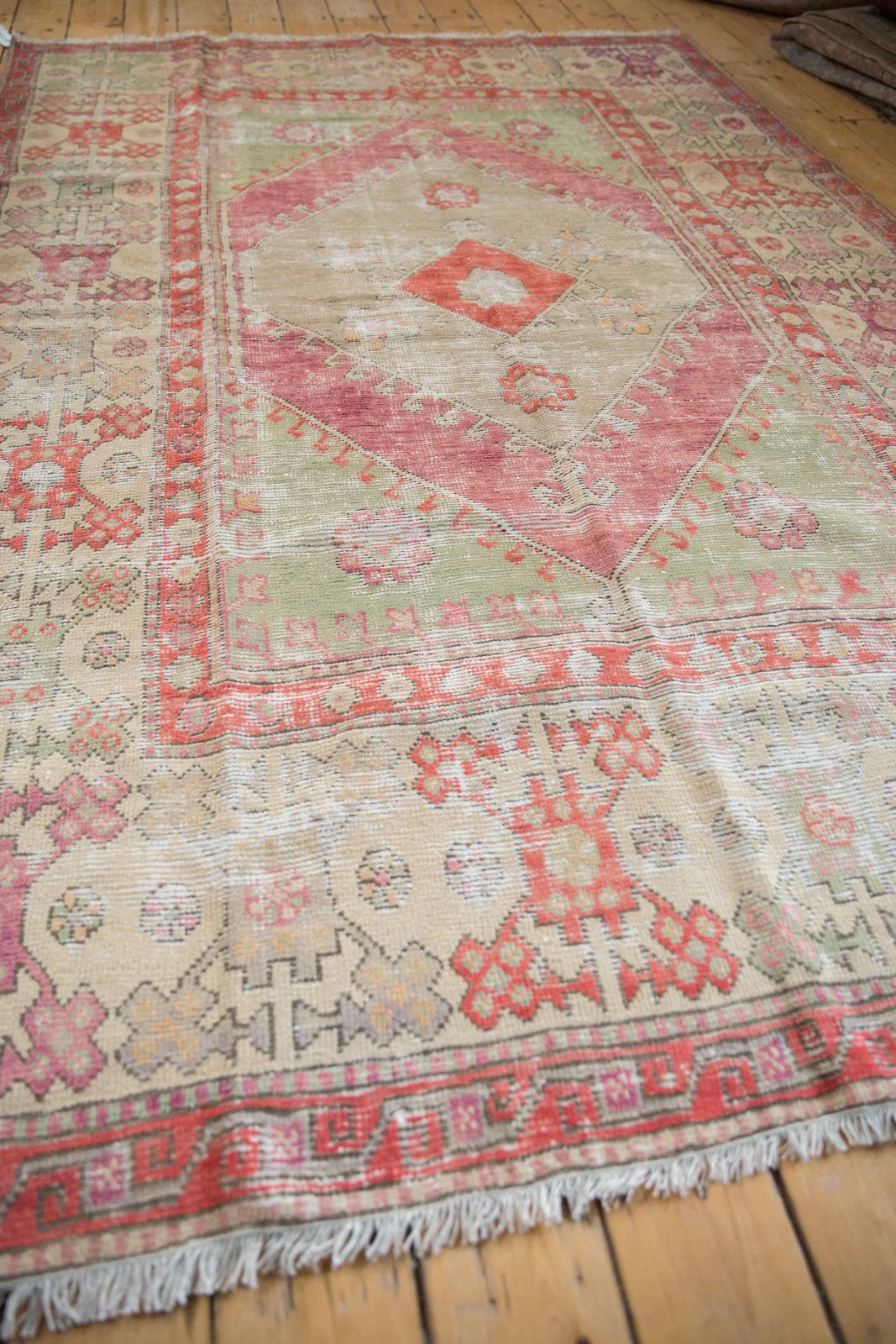 6x9 Vintage Distressed Oushak Carpet - Image 12