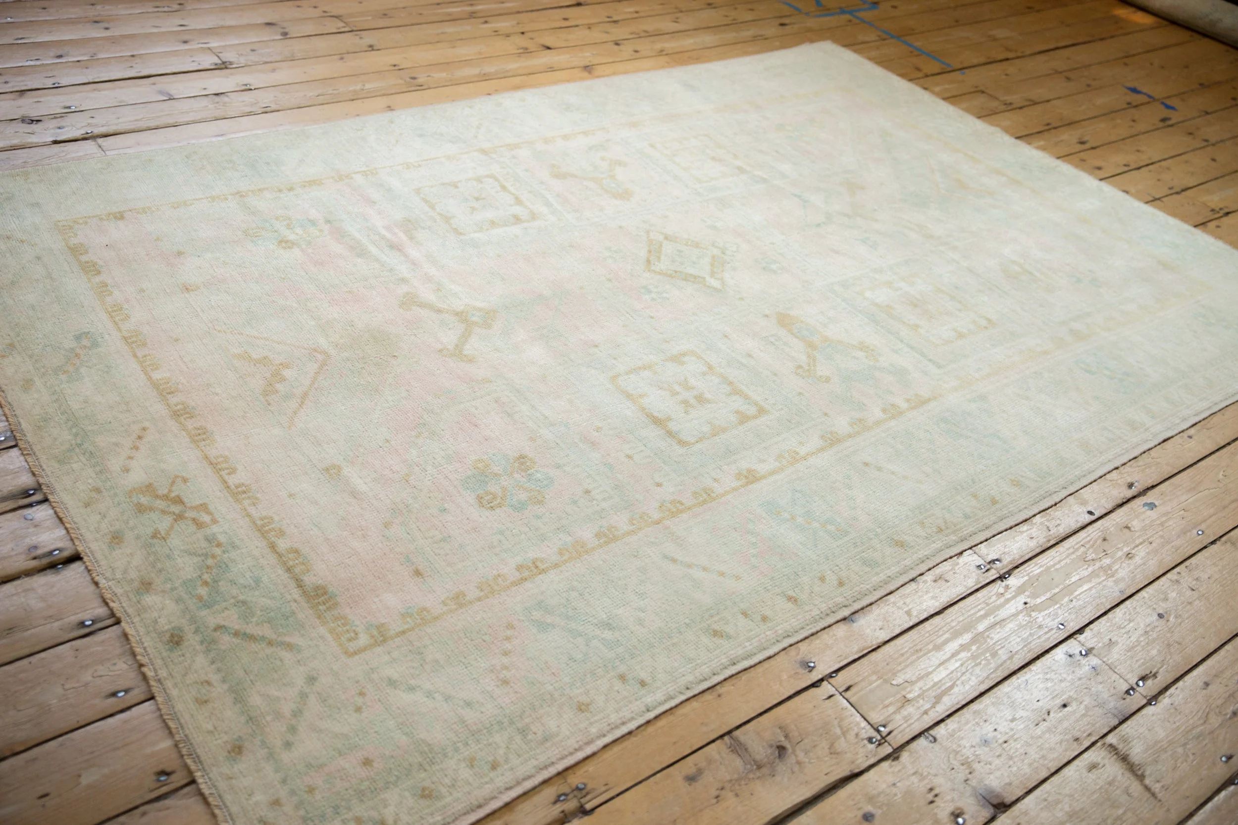 6x9 Vintage Distressed Oushak Carpet - Image 12