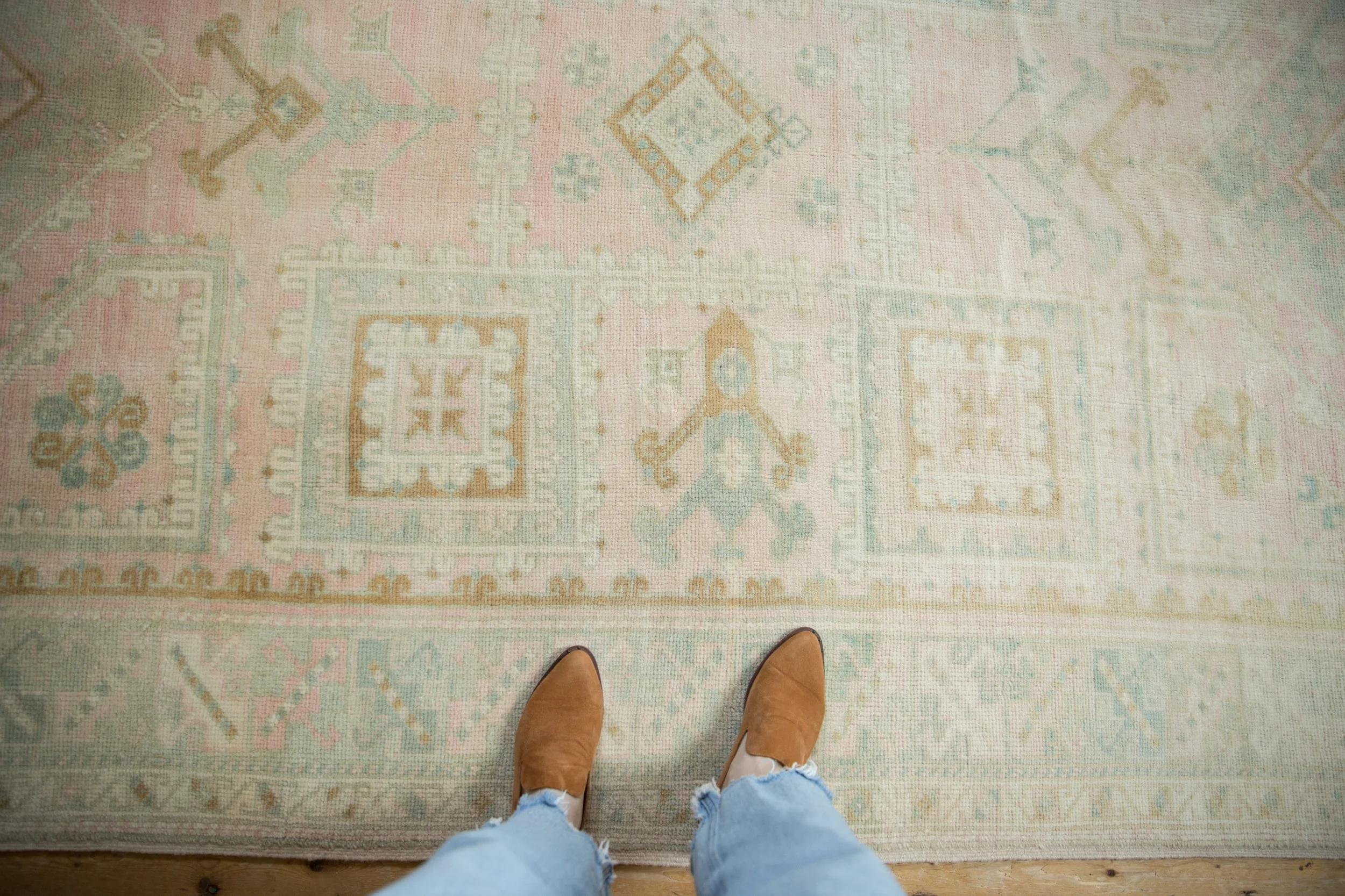 6x9 Vintage Distressed Oushak Carpet - Image 2