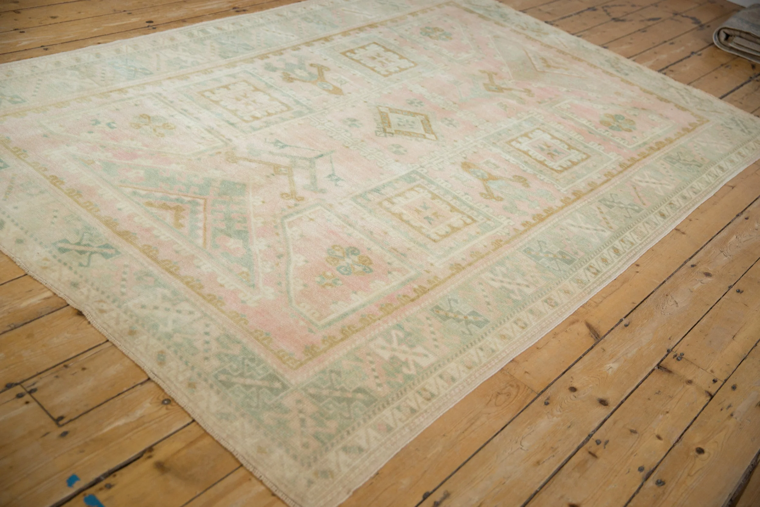 6x9 Vintage Distressed Oushak Carpet - Image 6