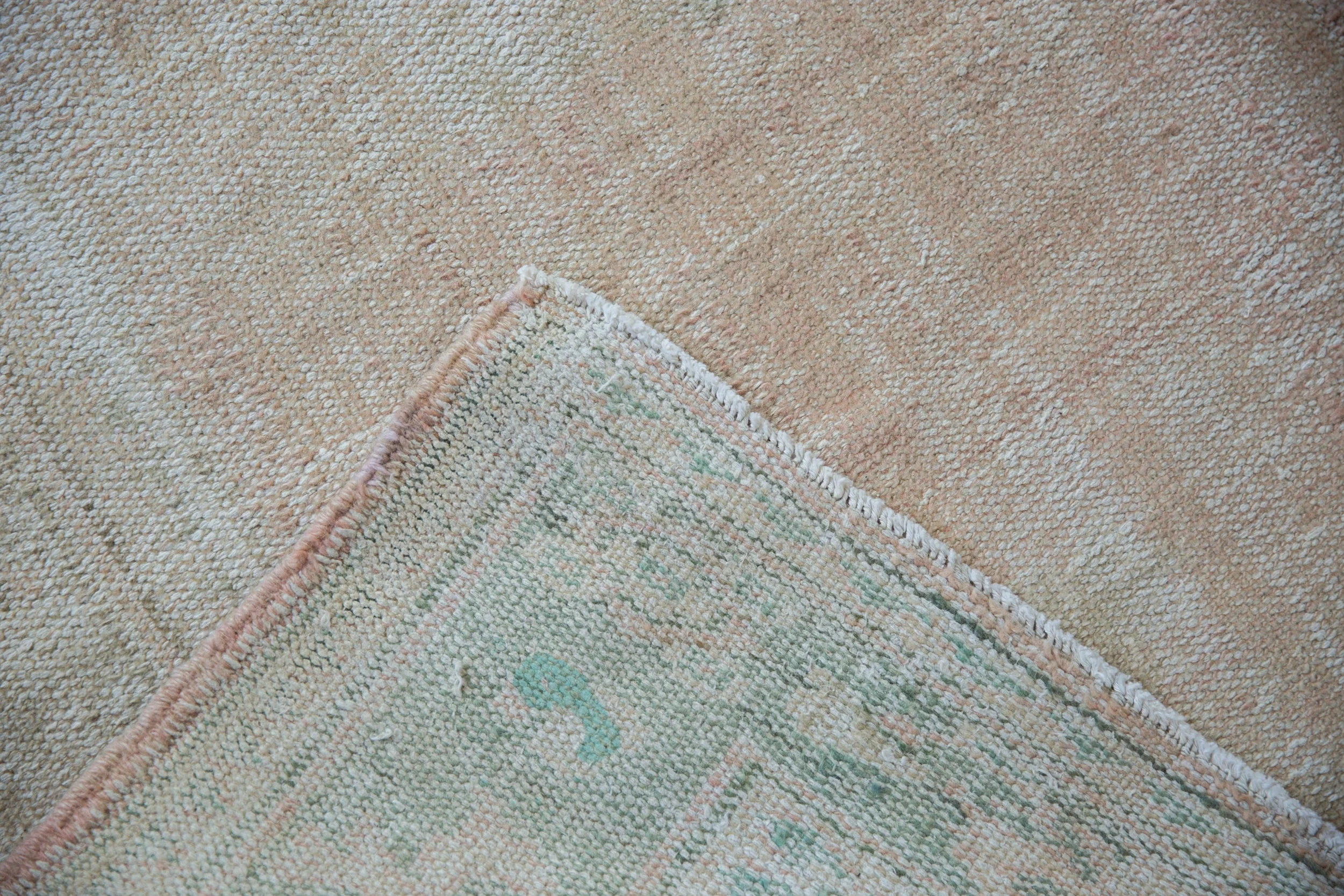 6x9 Vintage Distressed Oushak Carpet - Image 9