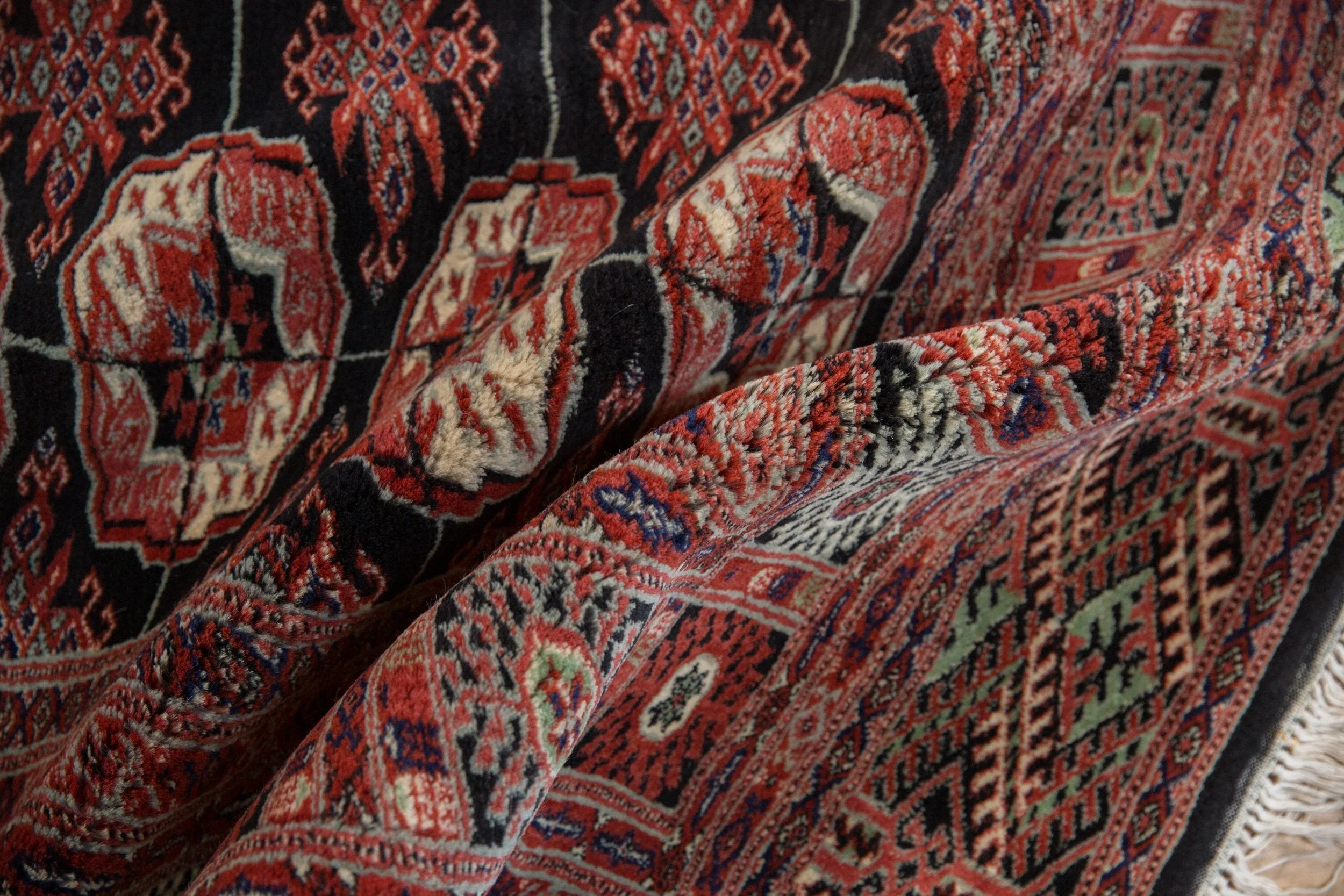 6x9 Vintage Fine Bokhara Carpet - Image 12