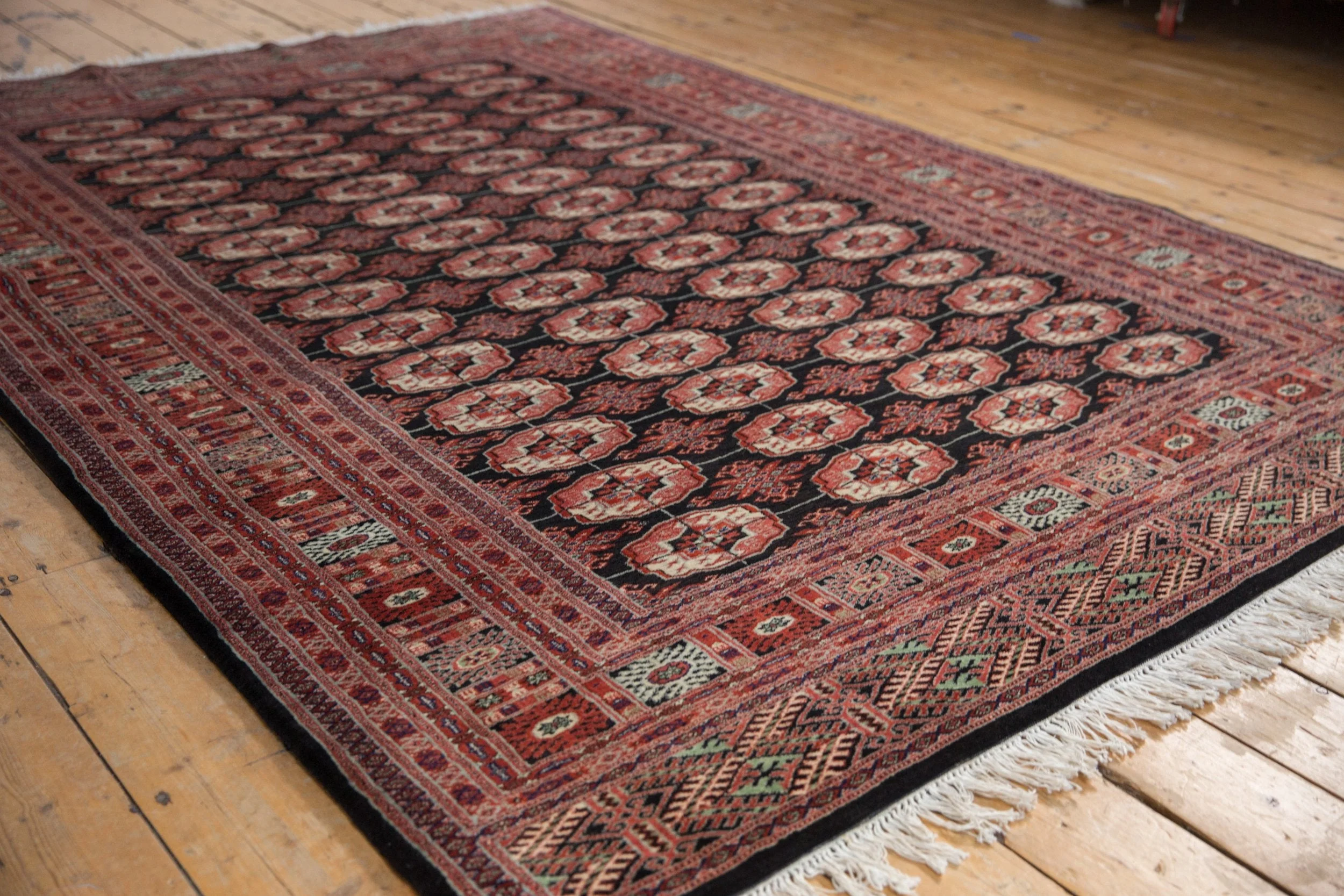 6x9 Vintage Fine Bokhara Carpet - Image 7