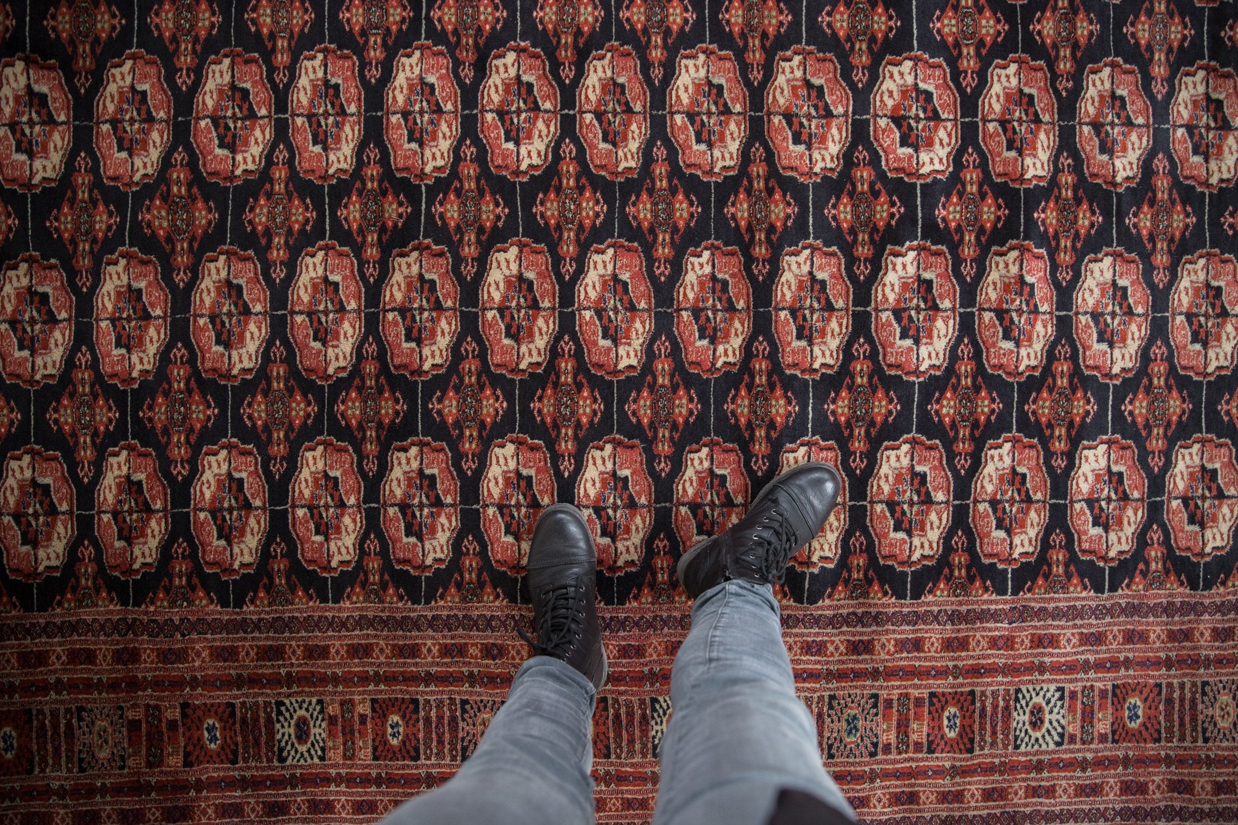 6x9 Vintage Fine Bokhara Carpet - Image 2