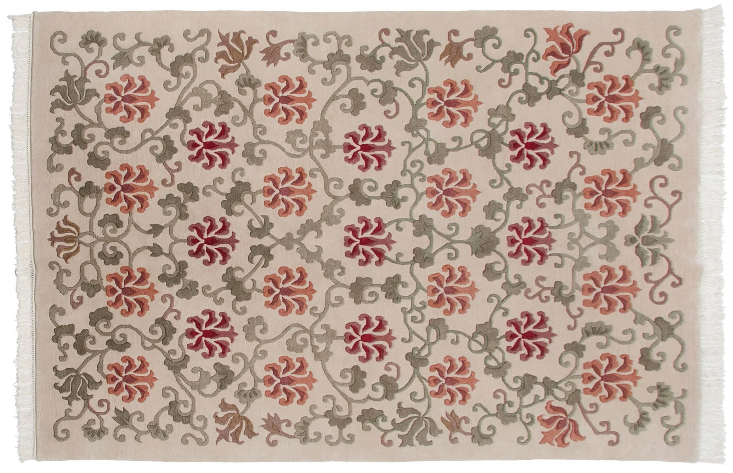 6x9 Vintage Indian Arts And Crafts Design Carpet - Image 7
