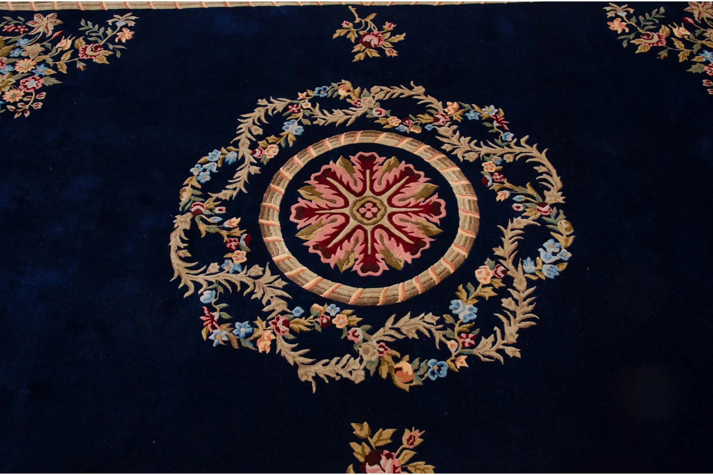 6x9 Vintage Indian Aubusson Design Carpet - Image 12
