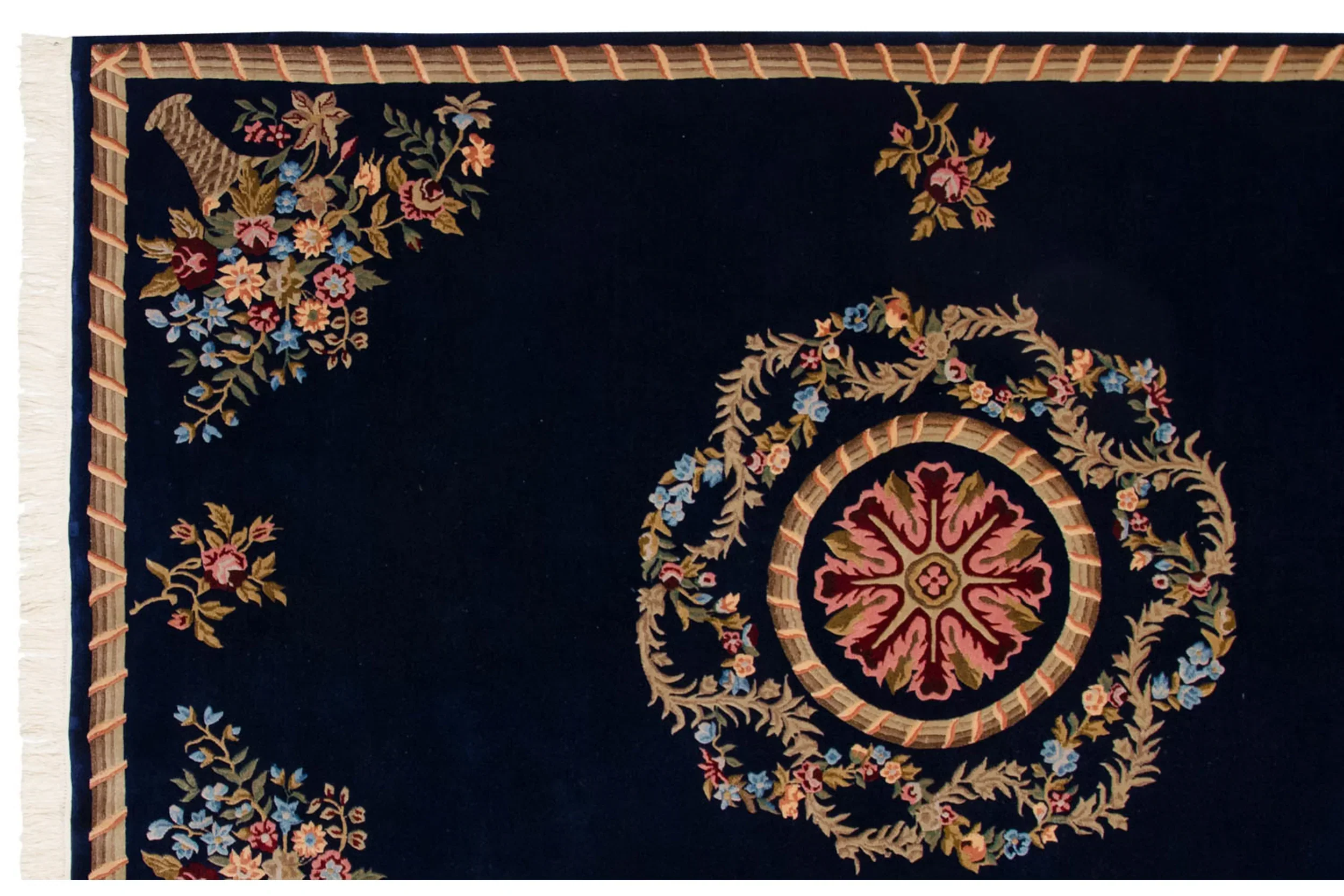 6x9 Vintage Indian Aubusson Design Carpet - Image 13