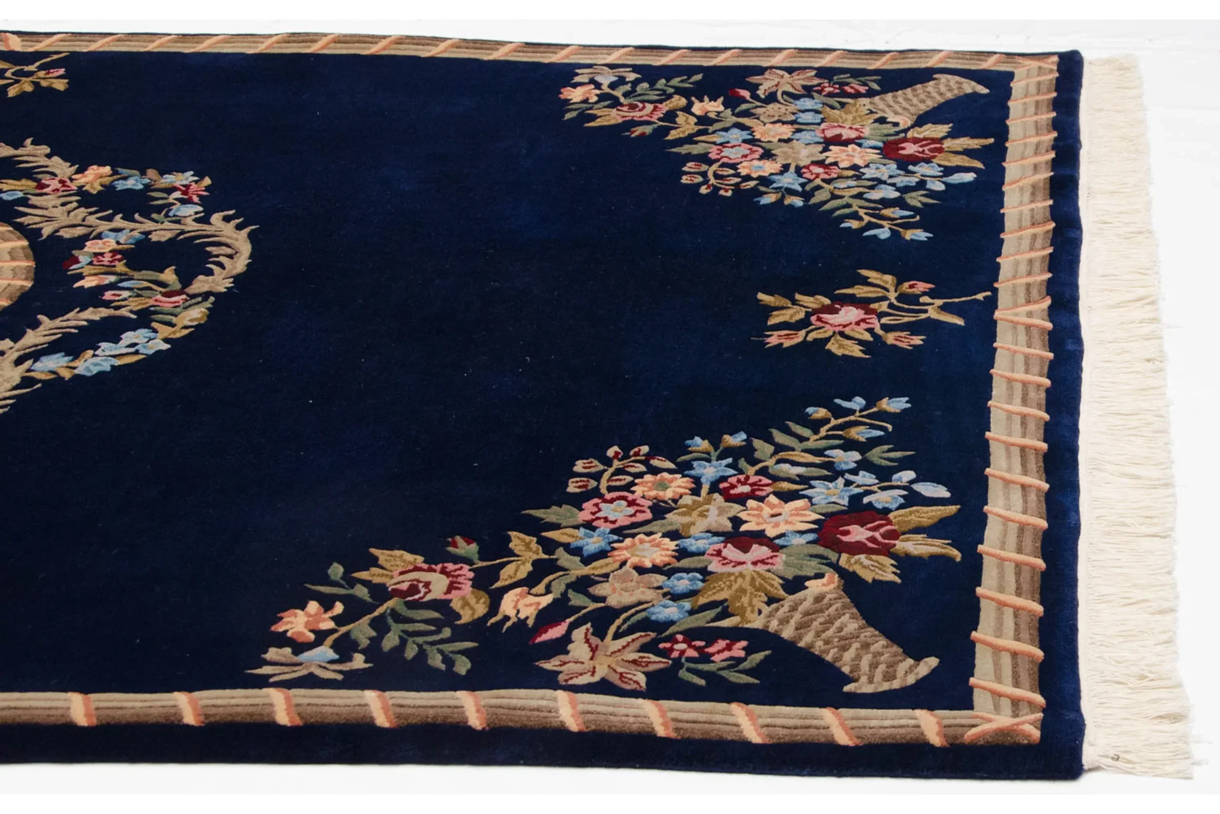 6x9 Vintage Indian Aubusson Design Carpet - Image 5