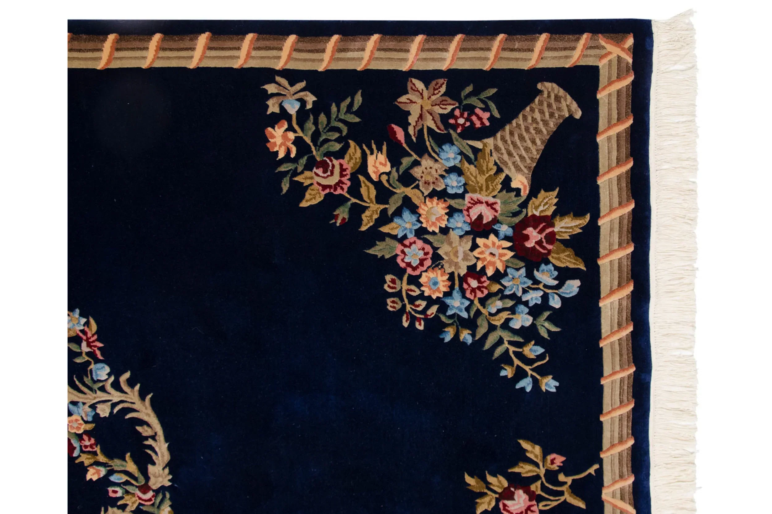 6x9 Vintage Indian Aubusson Design Carpet - Image 6